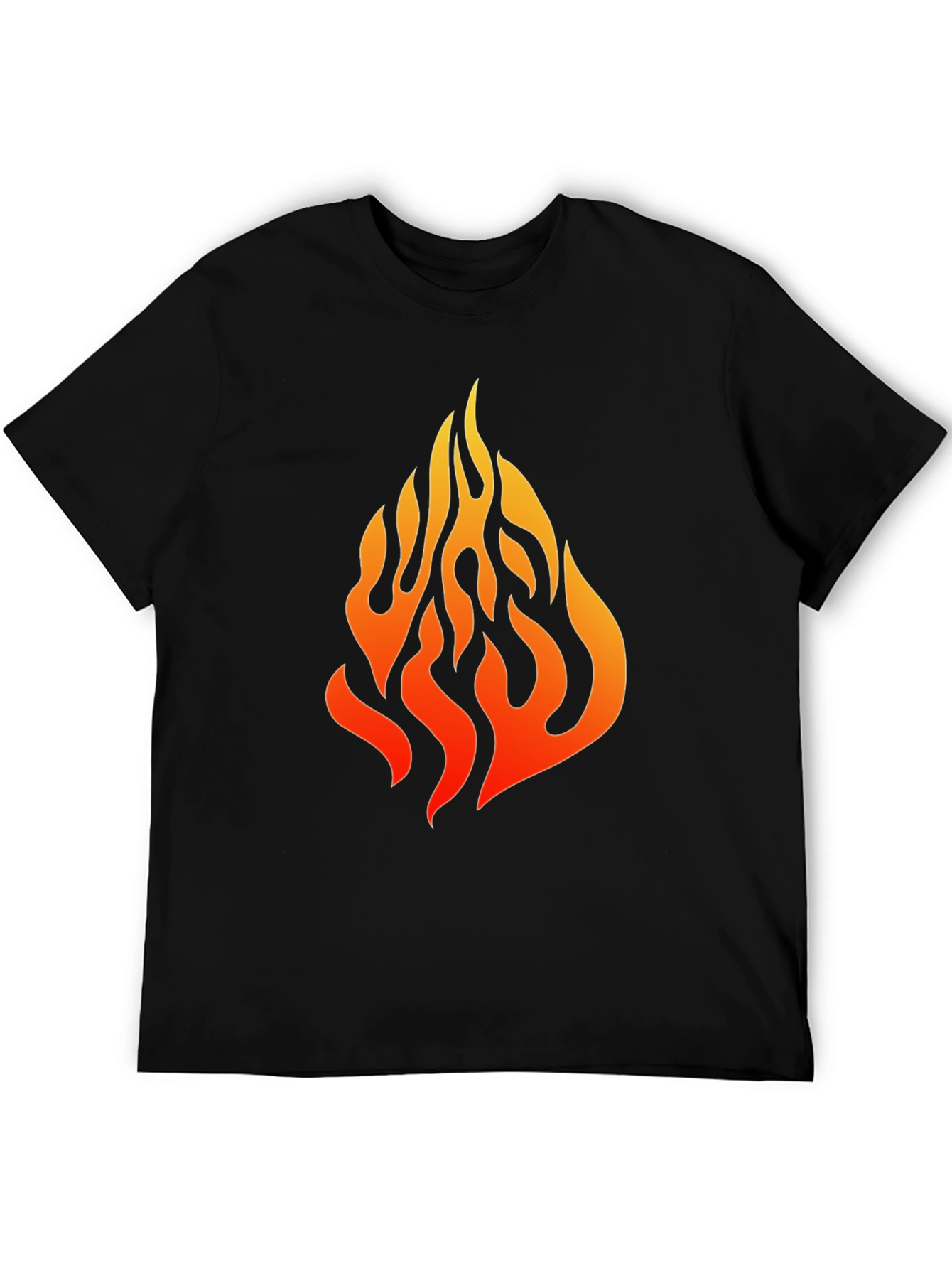 Black Flame Graphic Black T-Shirt view 5