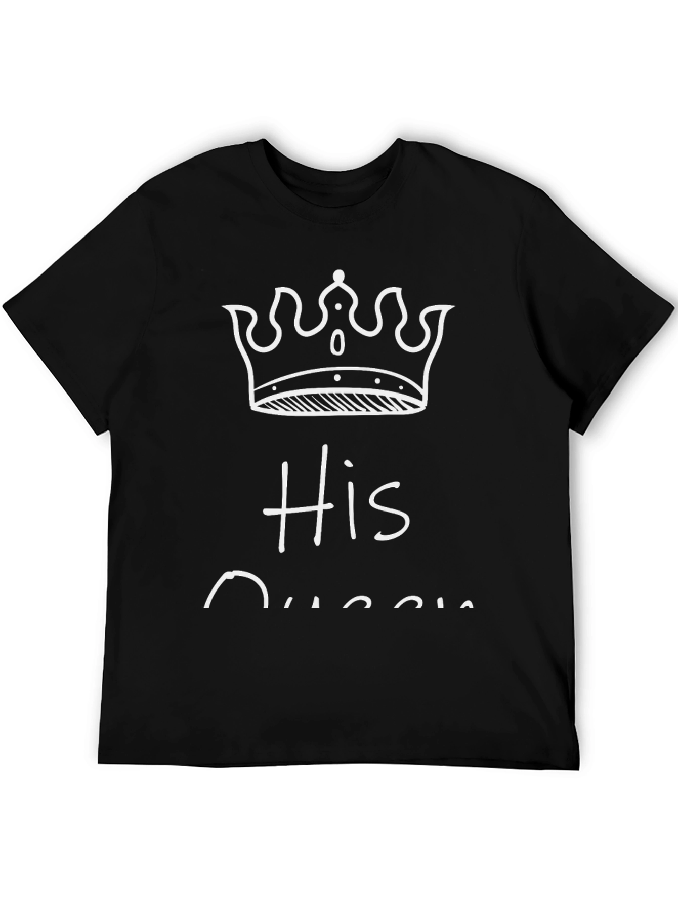 Black His Queen Graphic Tee view 5