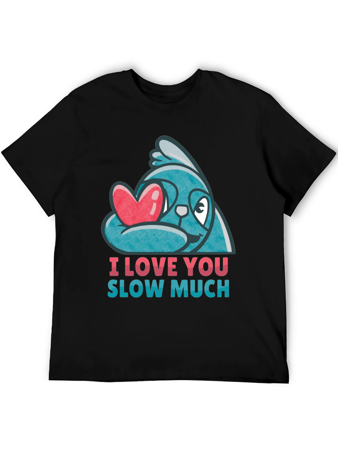 Black I Love You Slow Much Sloth Graphic Tee view 5