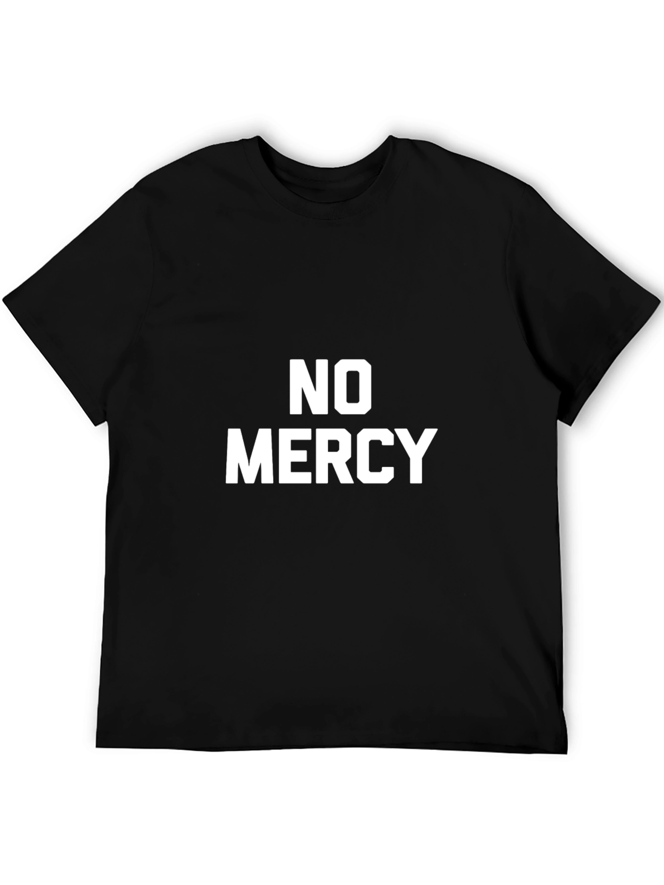 Black No Mercy Black Graphic Tee - Bold Statement Shirt view 5