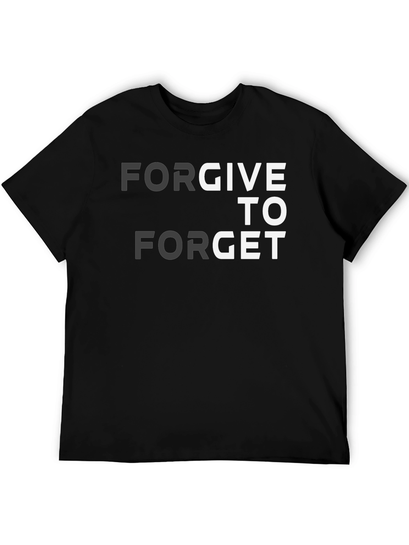Black Forgive to Forget Graphic T-Shirt view 5