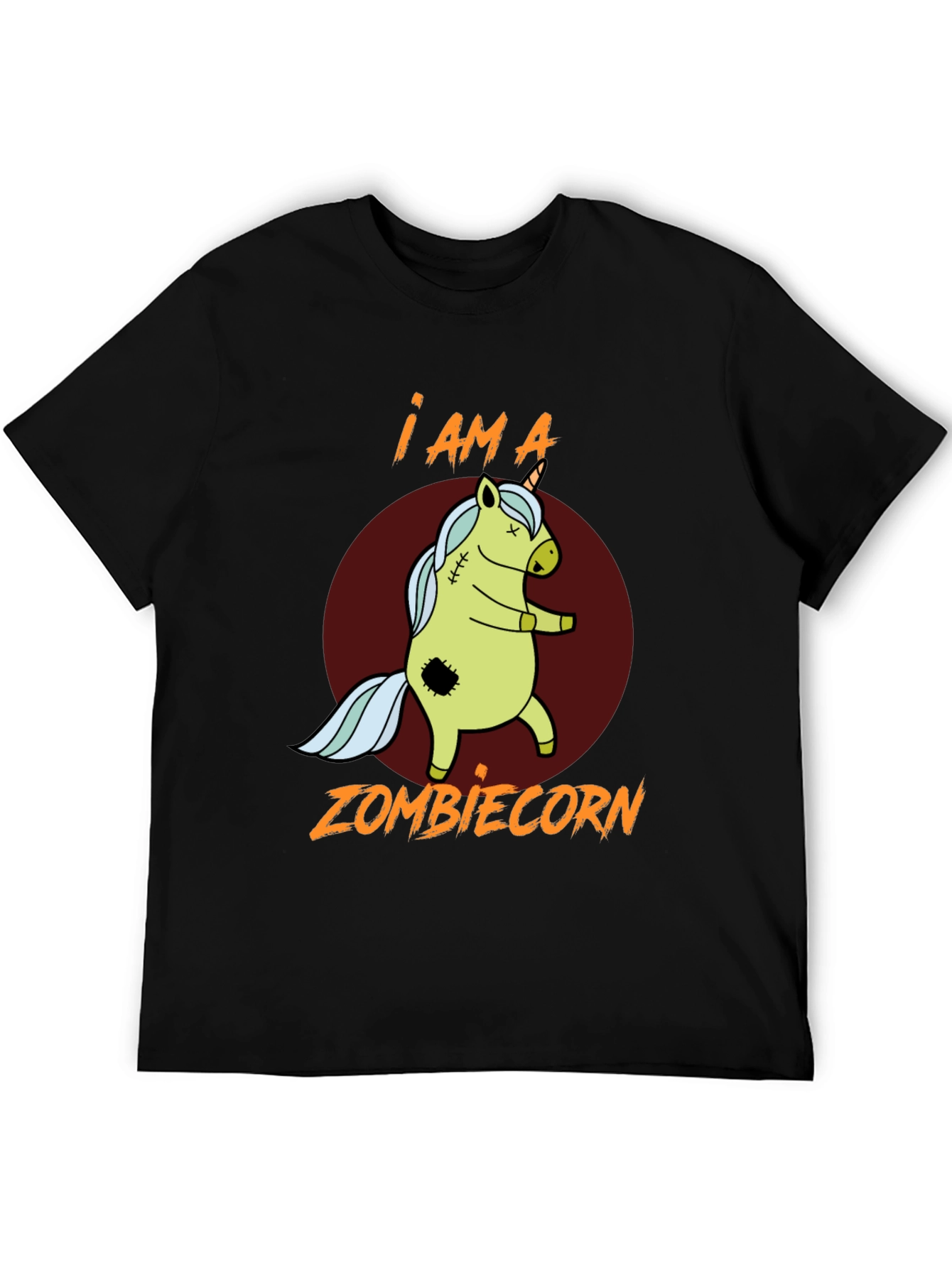 Black Zombiecorn T-Shirt - I am a Zombiecorn view 5