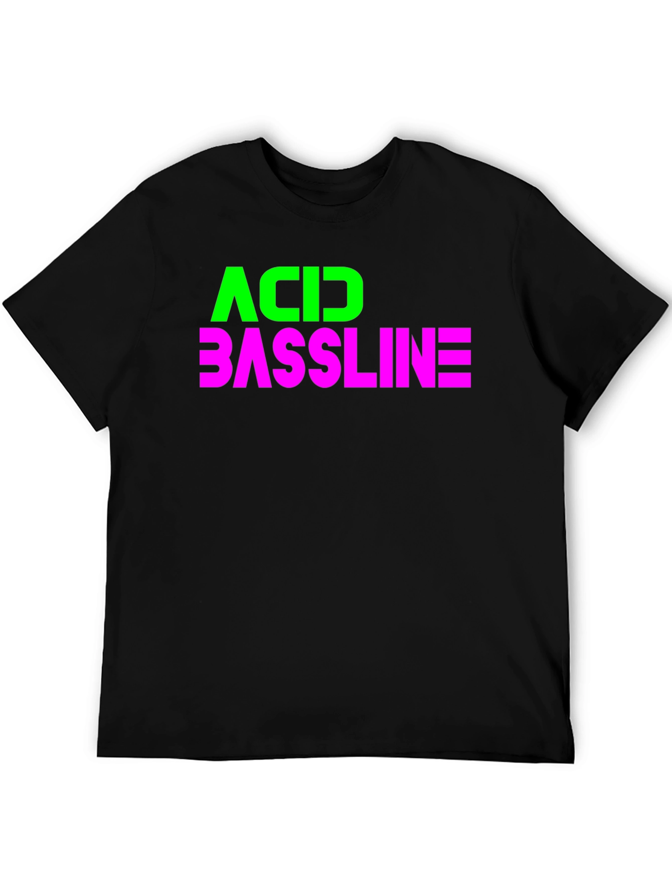 Black Acid Bassline Graphic Tee - Bold Statement Shirt view 5