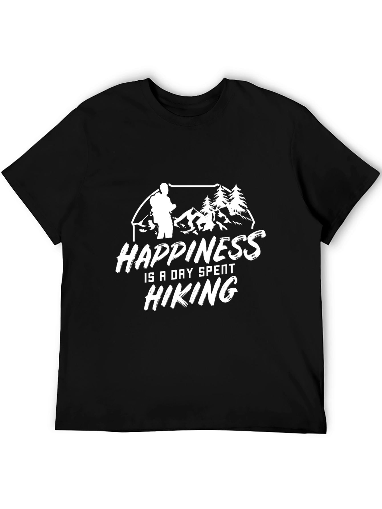 Black Happiness Hiking Graphic Tee view 5