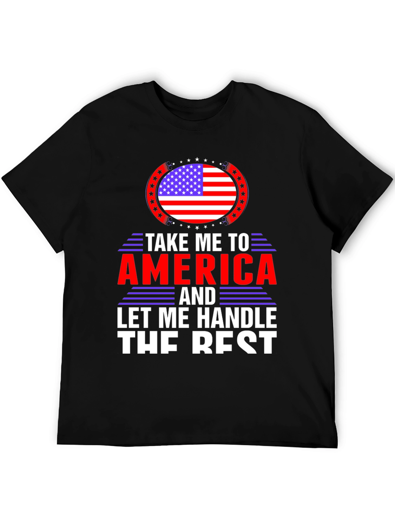 Black America Patriotic T-Shirt view 5