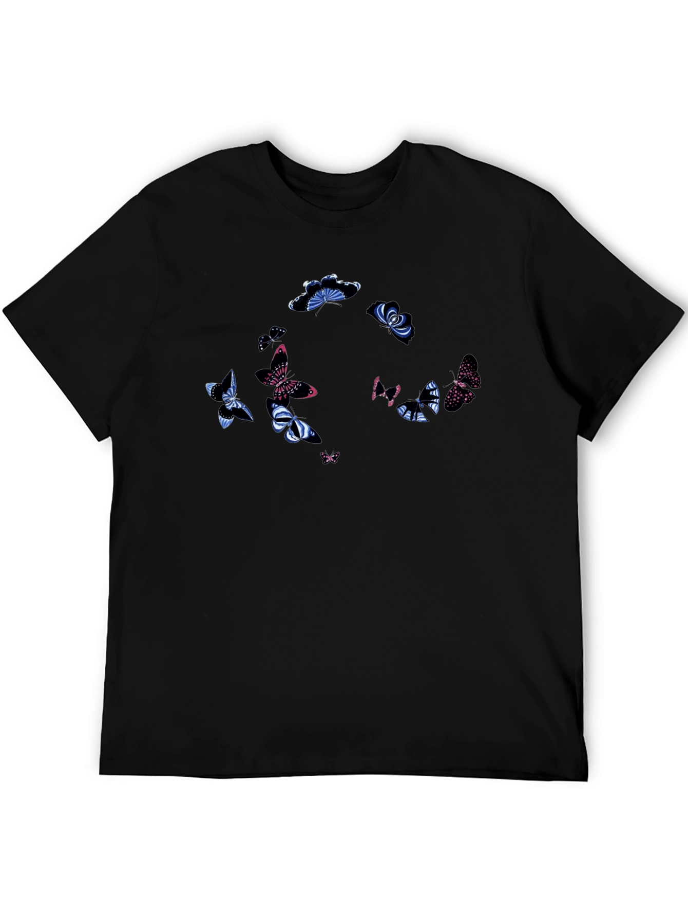 Black Butterfly Circle Graphic T-Shirt view 5