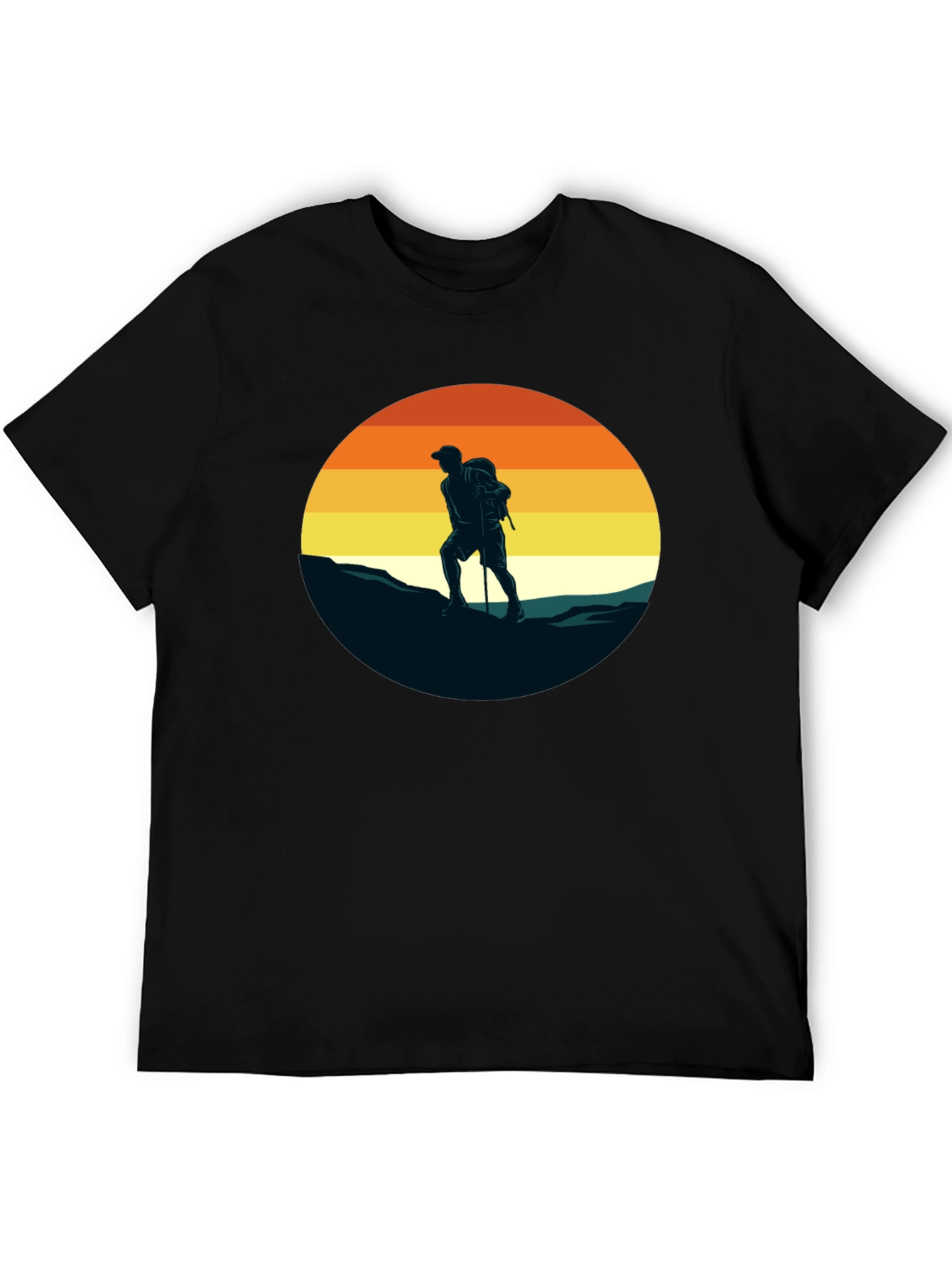 Black Hiking Adventure Graphic Tee - Black view 5