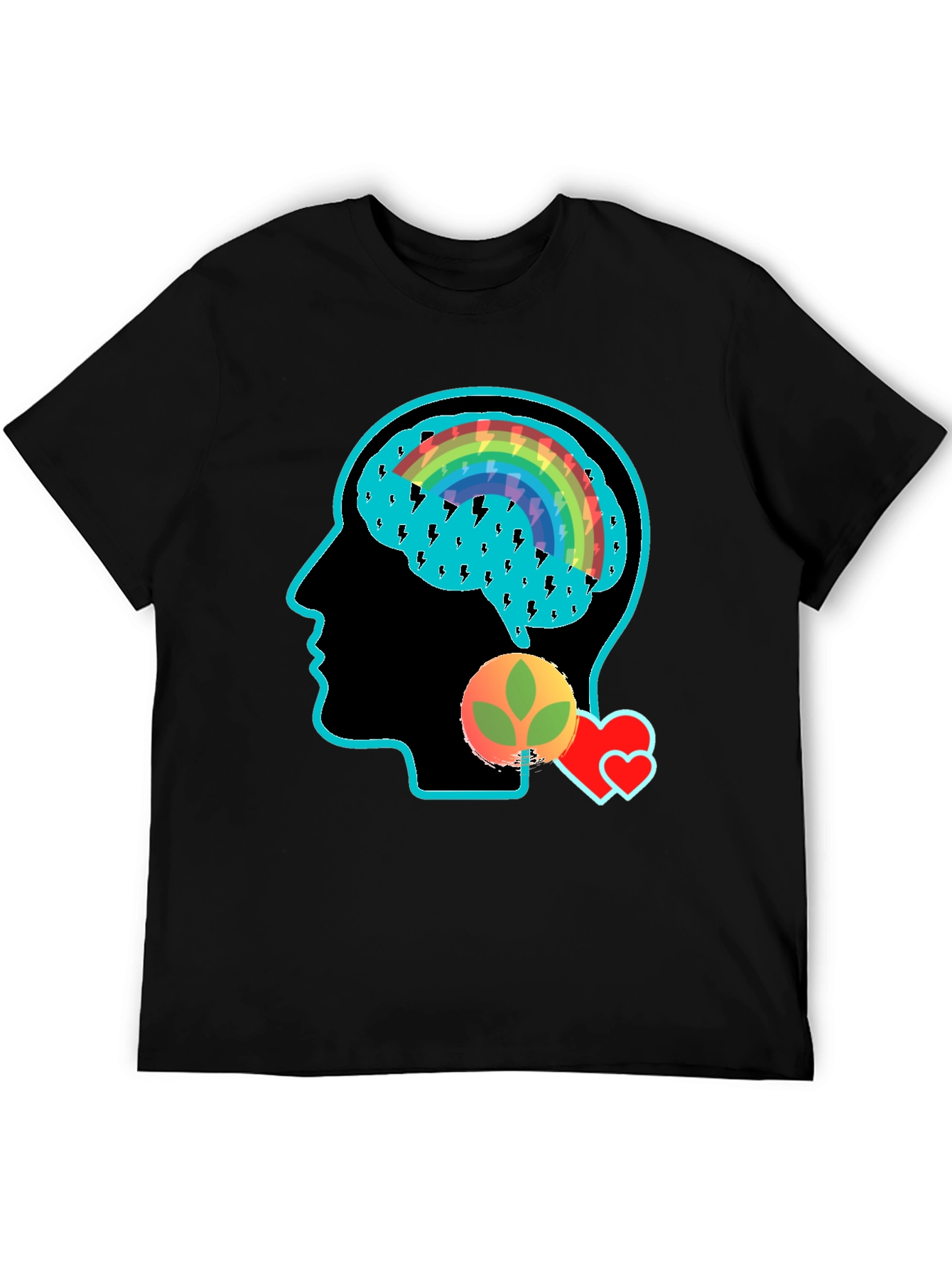 Black Creative Mind Graphic Tee - Black T-Shirt view 5