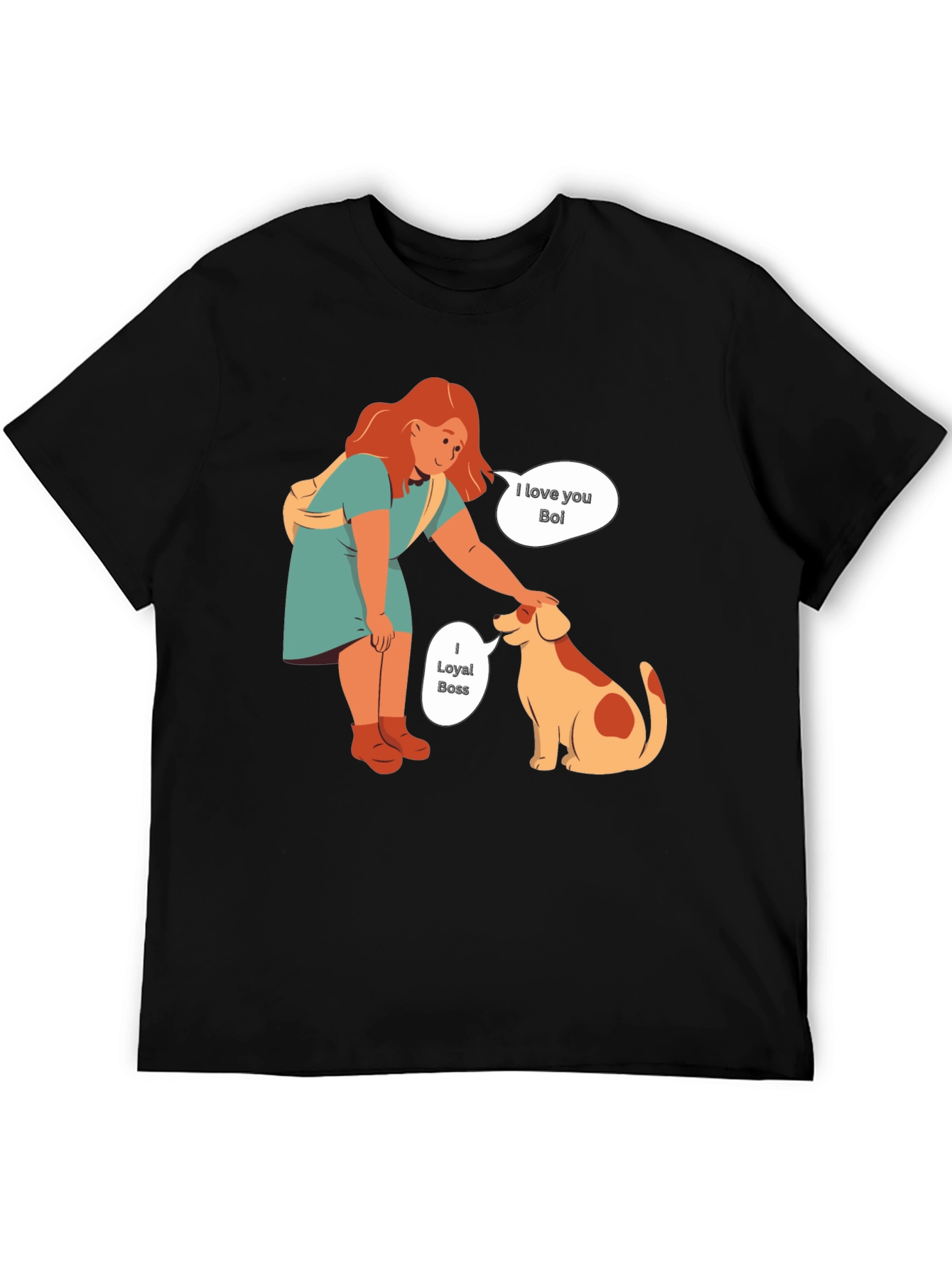 Black Loyal Boss Dog T-Shirt view 5