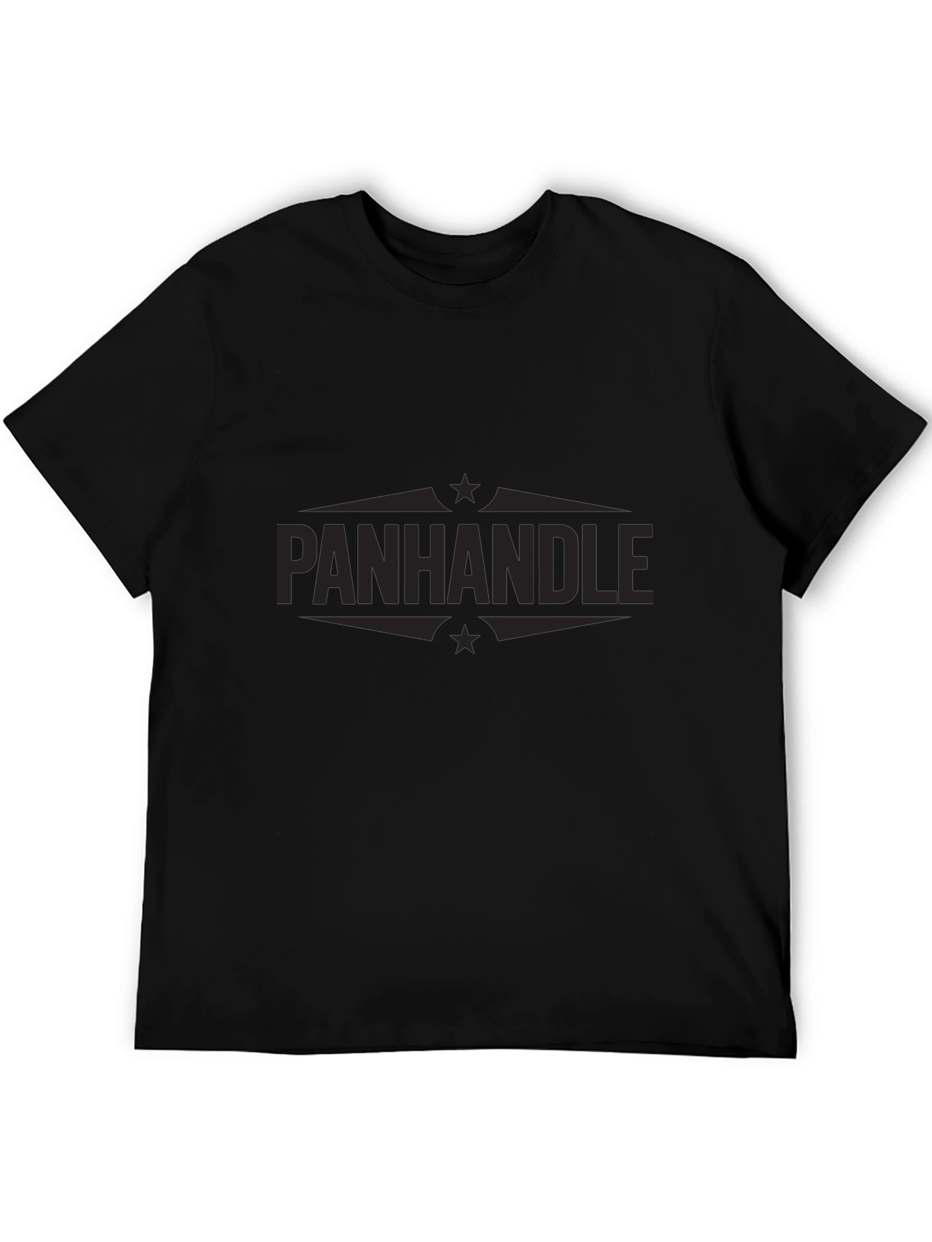 Black Men's Black Panhandle Graphic T-Shirt view 5