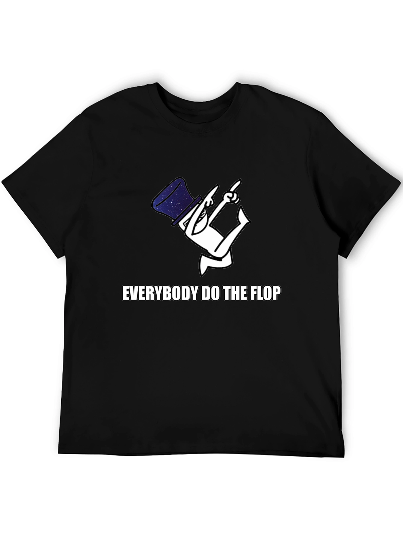 Black Everybody Do The Flop Graphic Tee view 5