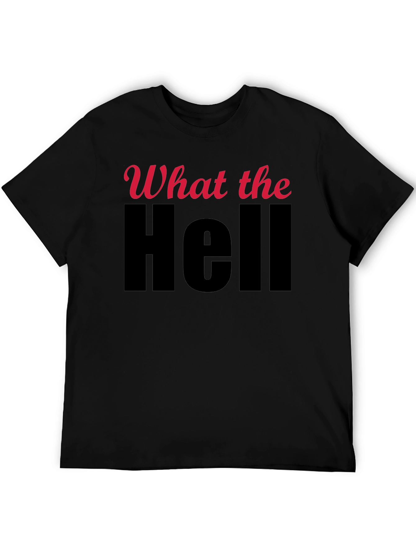 Black What the Hell Graphic T-Shirt view 5
