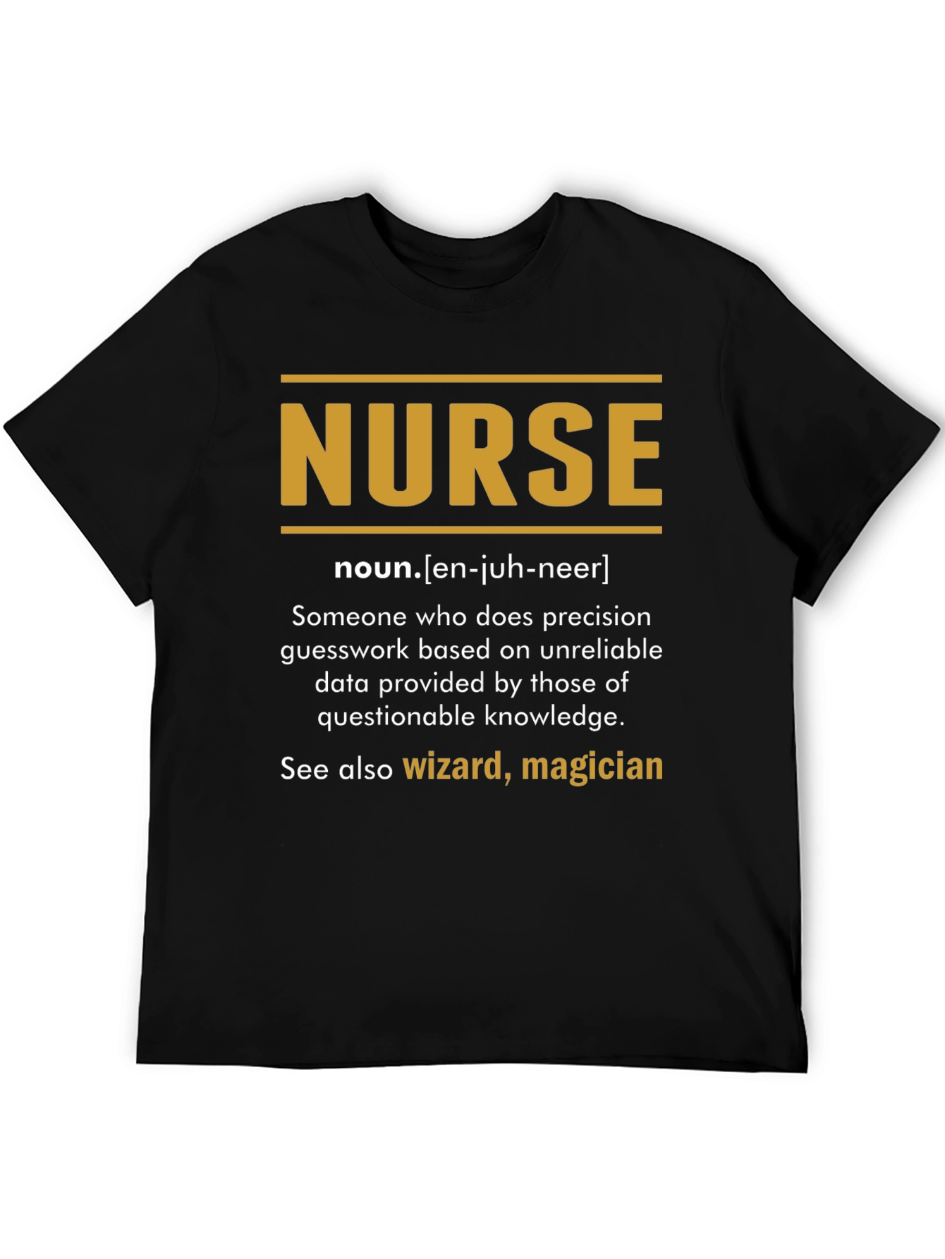 Black Funny Nurse Definition T-Shirt view 5