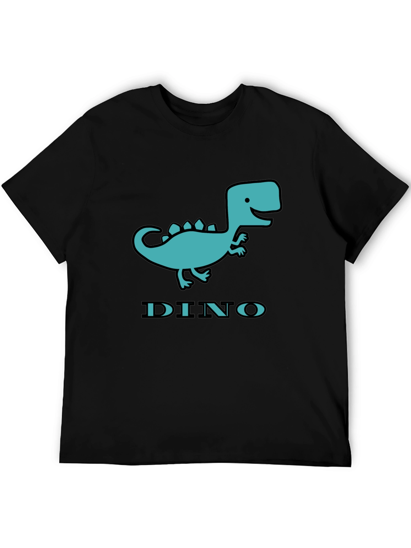 Black Dino T-Shirt - Cute Cartoon Dinosaur Graphic Tee view 5