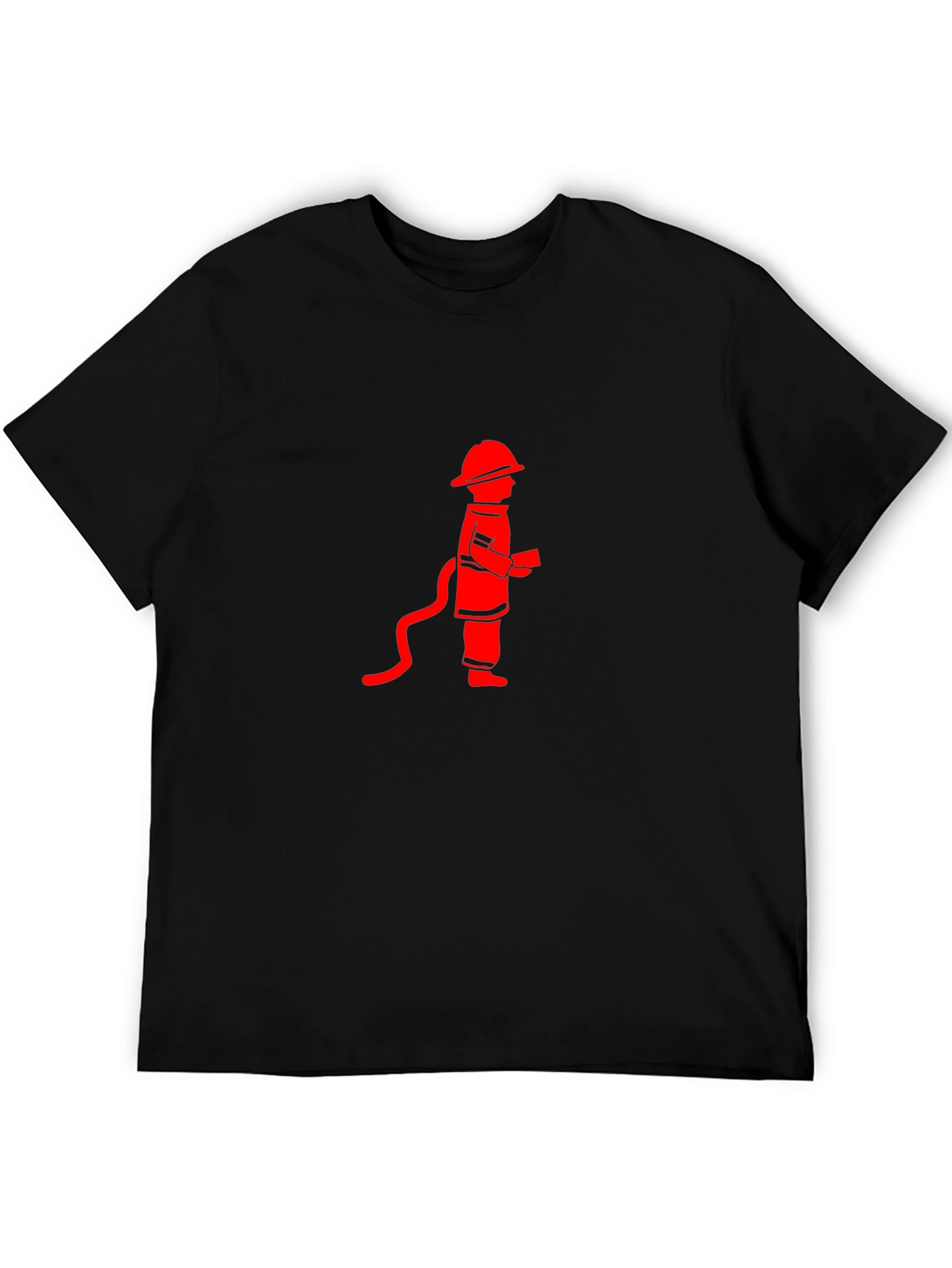 Black Firefighter Graphic Tee - Black view 5