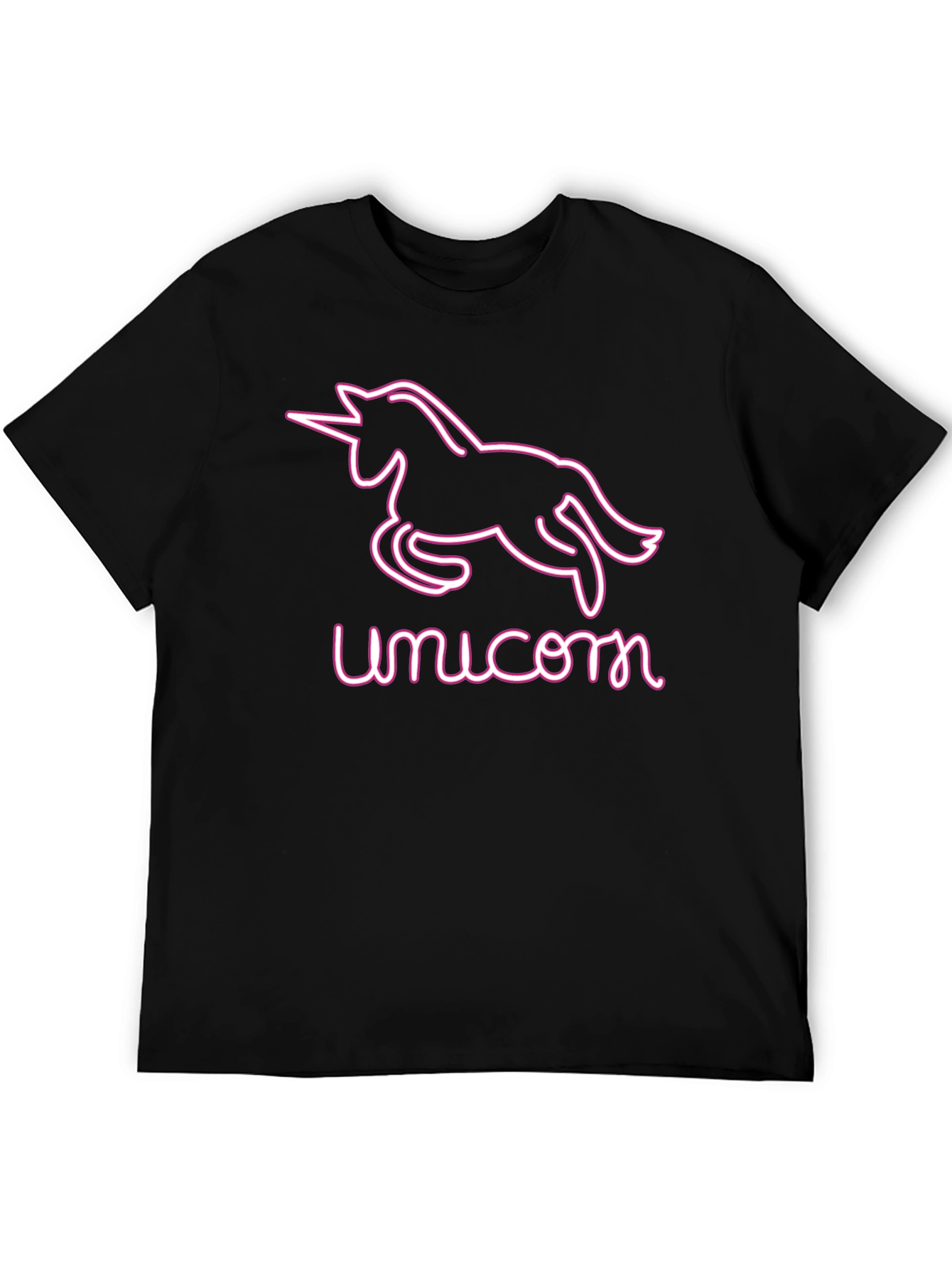 Black Unicorn Neon Graphic Tee - Black view 5