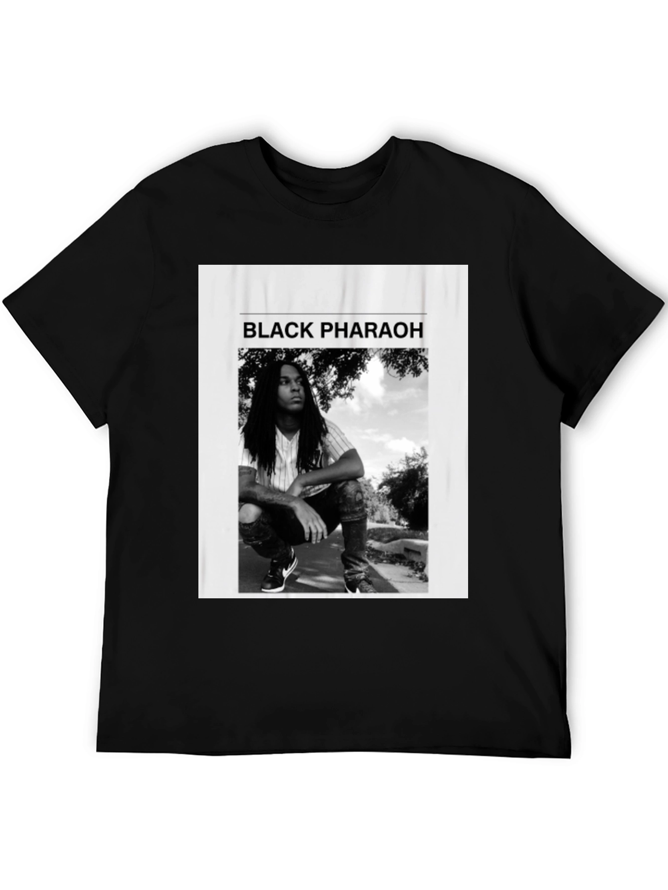 Black Black Pharaoh Graphic Tee - Unisex Soft Cotton T-Shirt view 5
