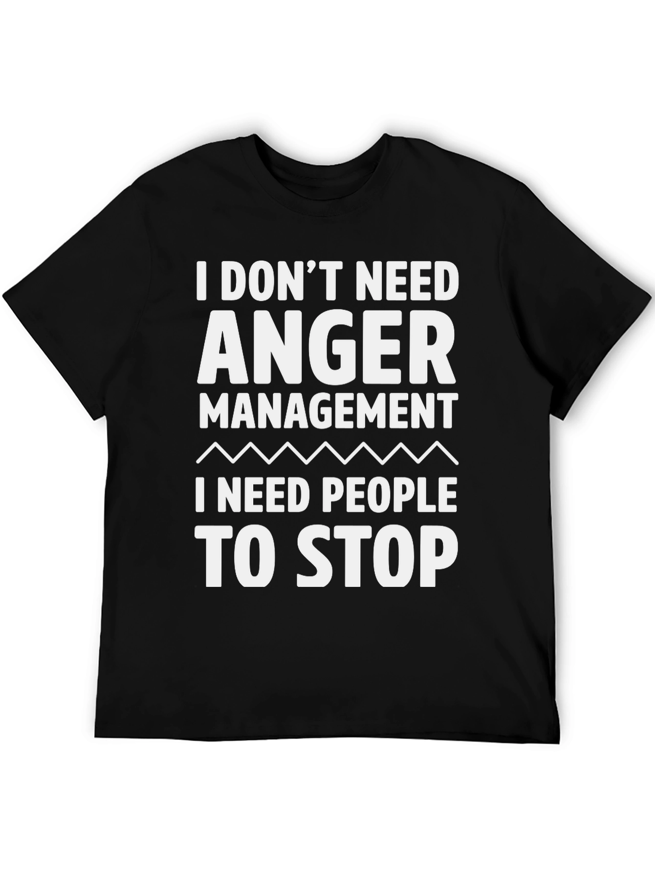 Black Funny Anger Management T-Shirt - Stop Annoying People! view 5