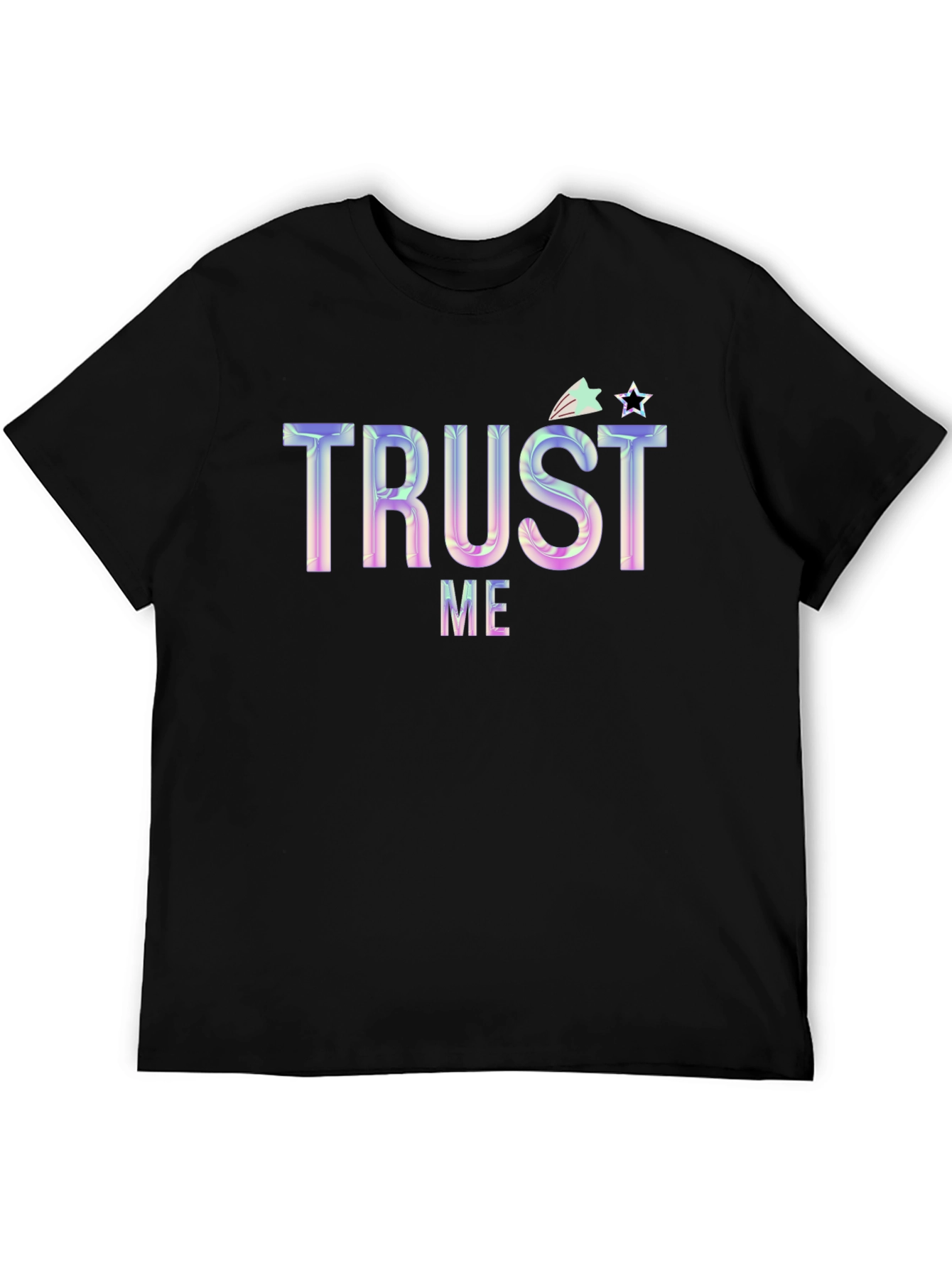 Black Trust Me Graphic Tee - Trendy Unisex T-Shirt view 5