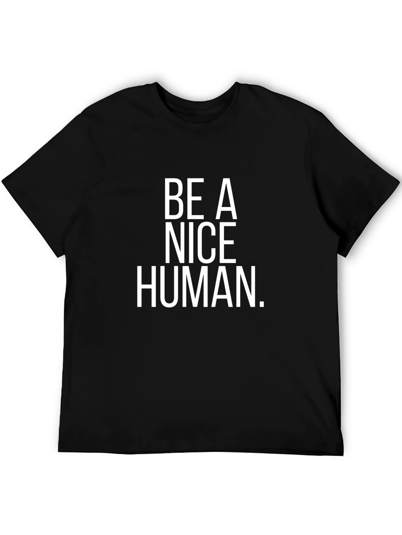 Black Be A Nice Human Graphic Tee view 5