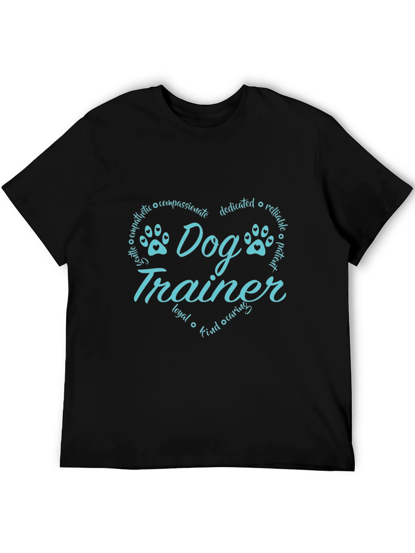 Black Dog Trainer Heart Graphic Tee - Black view 5