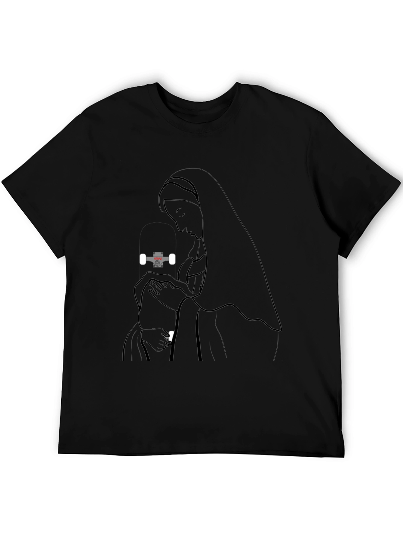 Black Virgin Mary & Baby T-Shirt - Unique Graphic Tee view 5