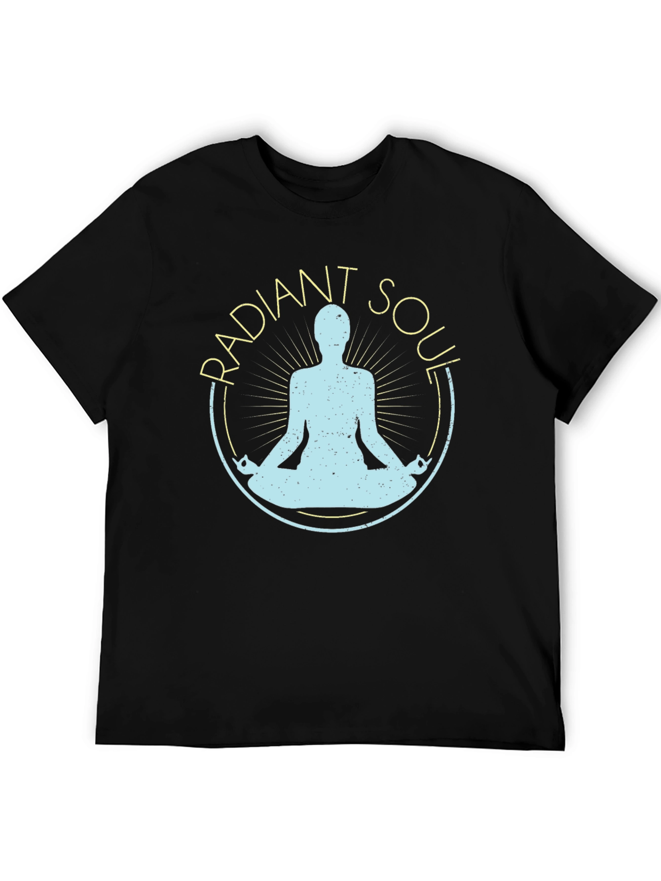 Black Radiant Soul Yoga T-Shirt - Black Graphic Tee view 5