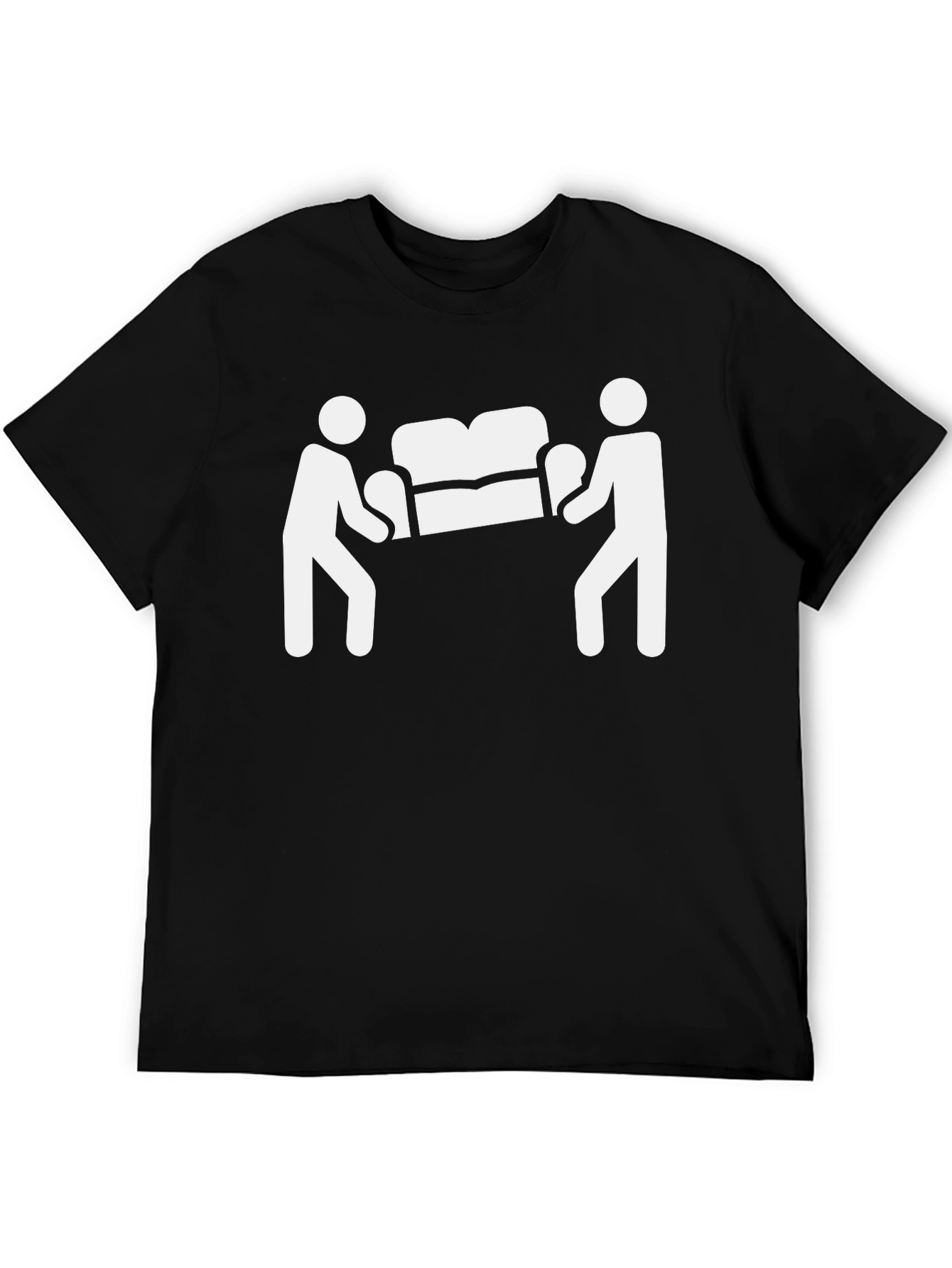 Black Funny Moving Day T-Shirt - Sofa Movers Graphic Tee view 5