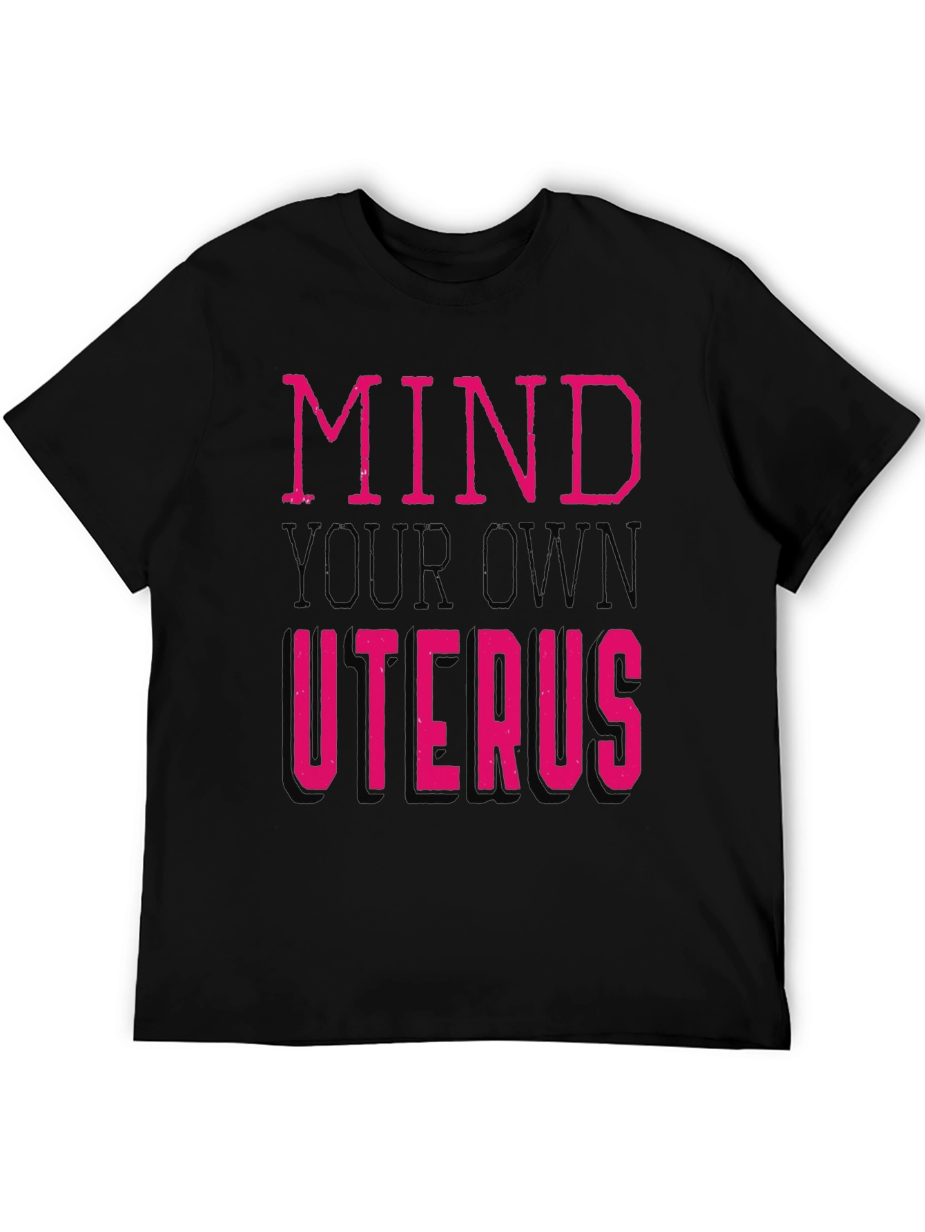 Black Mind Your Own Uterus Graphic Tee view 5