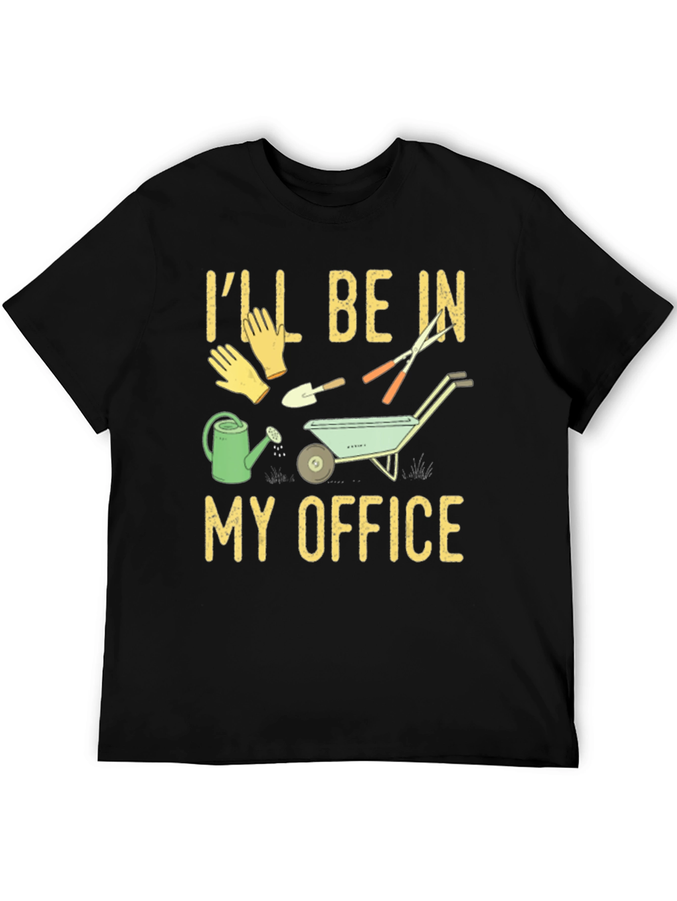 Black Gardening Office T-Shirt - Outdoor Humor Tee view 5