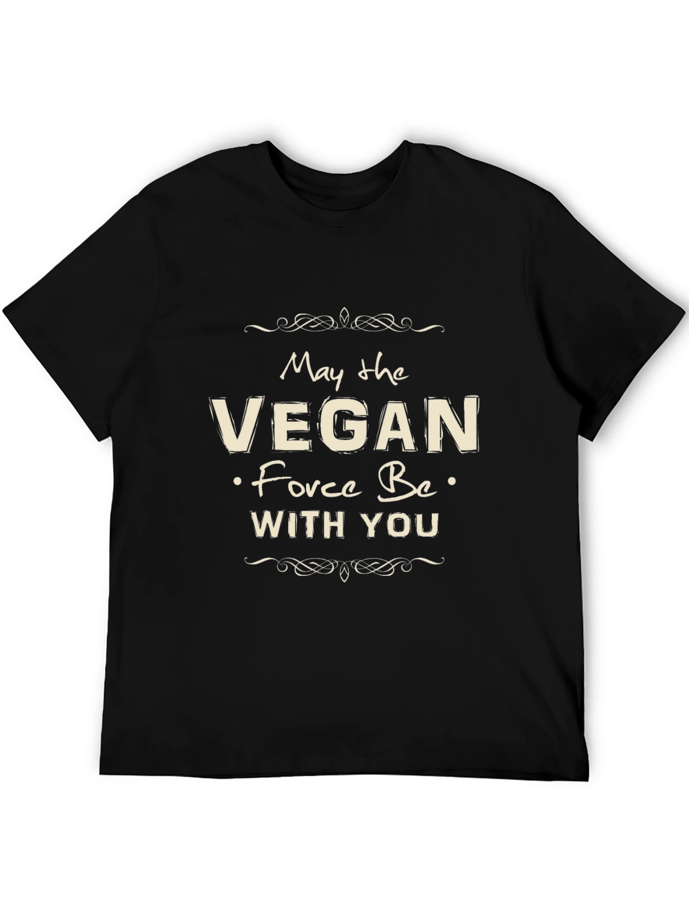 Vegan Force Be With You Black T-Shirt - 5