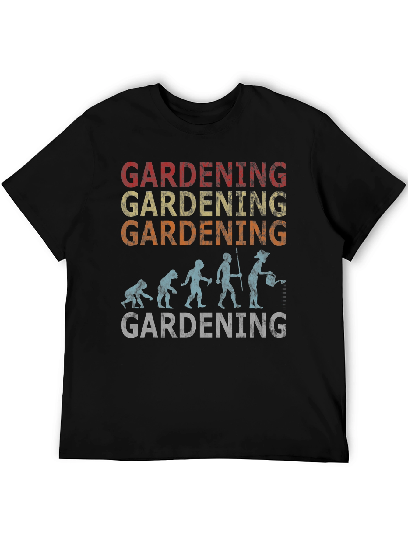 Black Gardening Evolution T-Shirt Funny Gardener Tee view 5