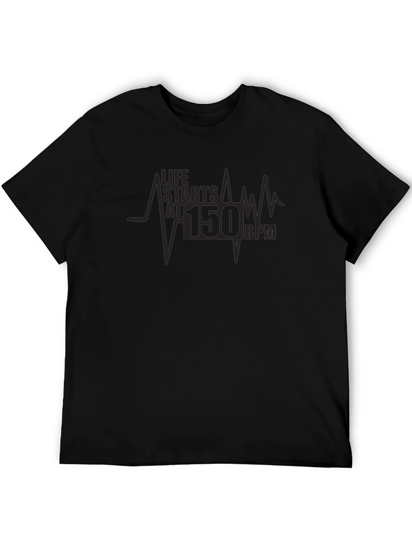 Black Life Starts at 150 BPM Graphic Tee view 5