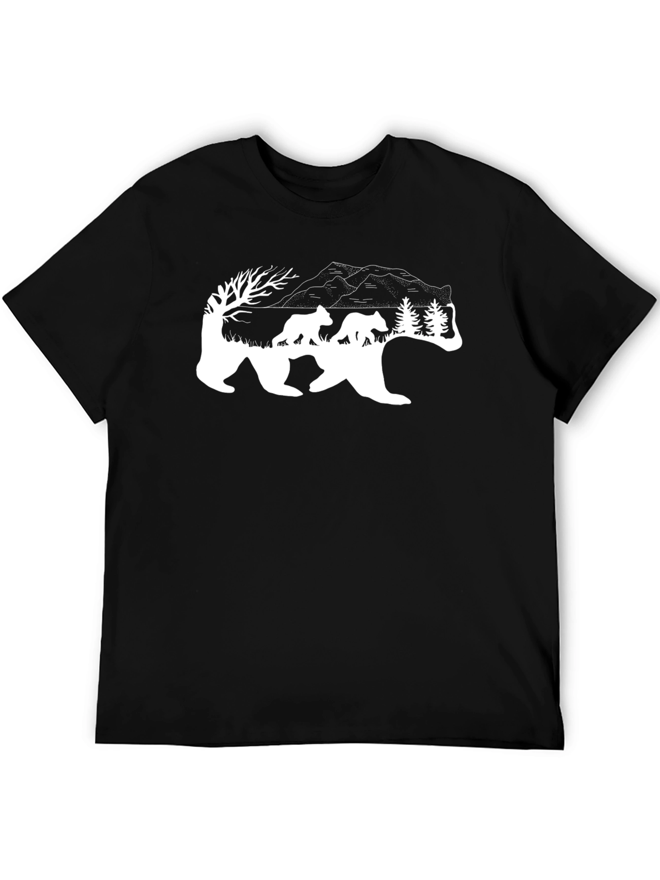Black Bear Family Graphic T-Shirt - Nature Inspired Tee view 5