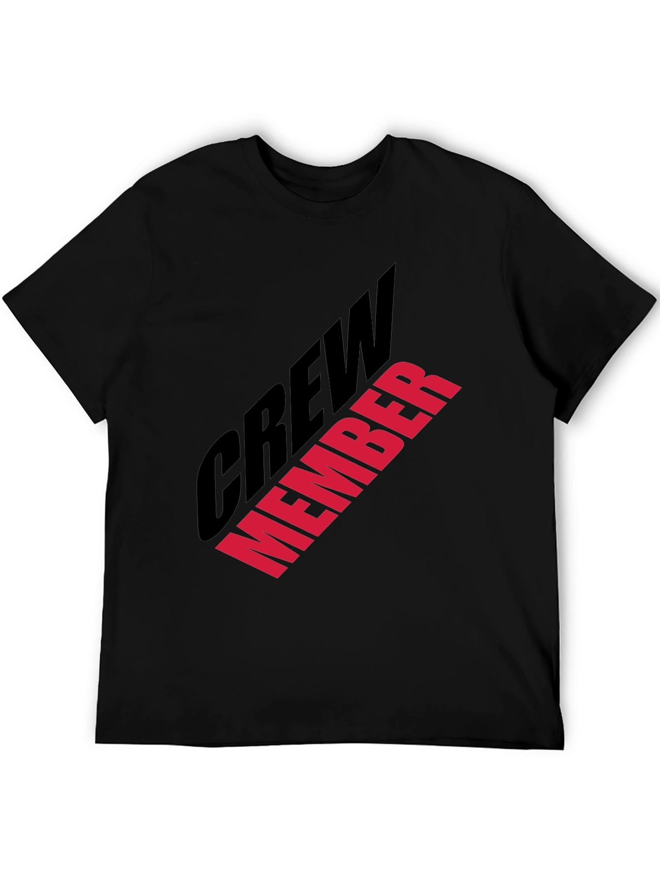 Black Crew Member Graphic Print Black T-Shirt view 5