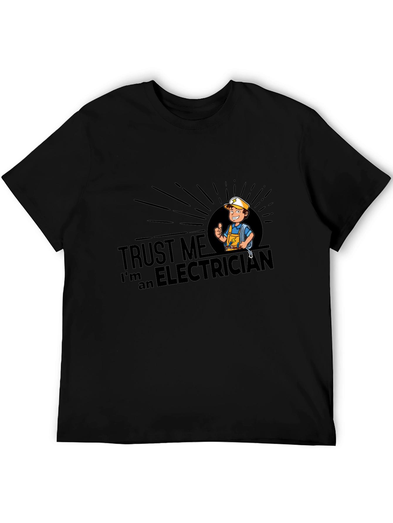 Black Trust Me, I'm An Electrician Graphic Tee view 5