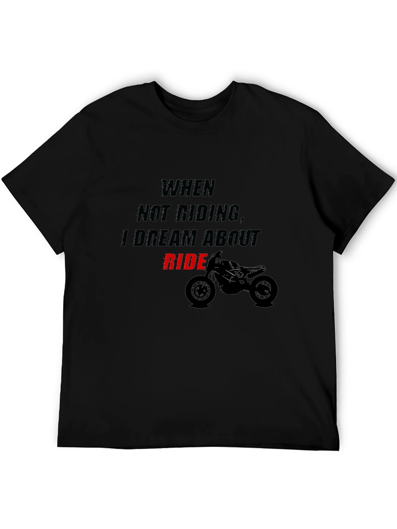 Black Motorcycle Ride Dream Graphic Tee view 5