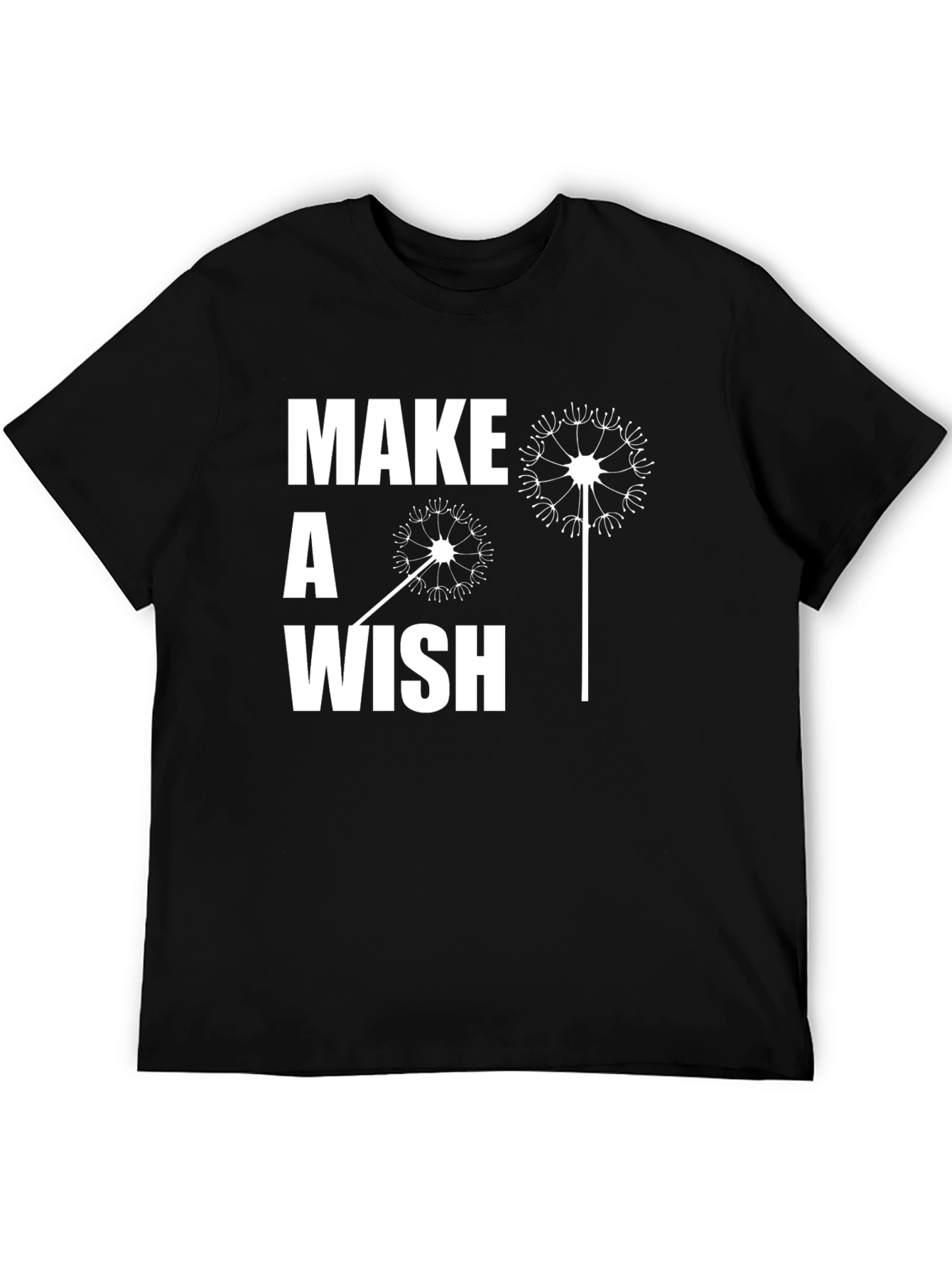 Black Make a Wish Graphic Tee - Casual Black T-Shirt view 5