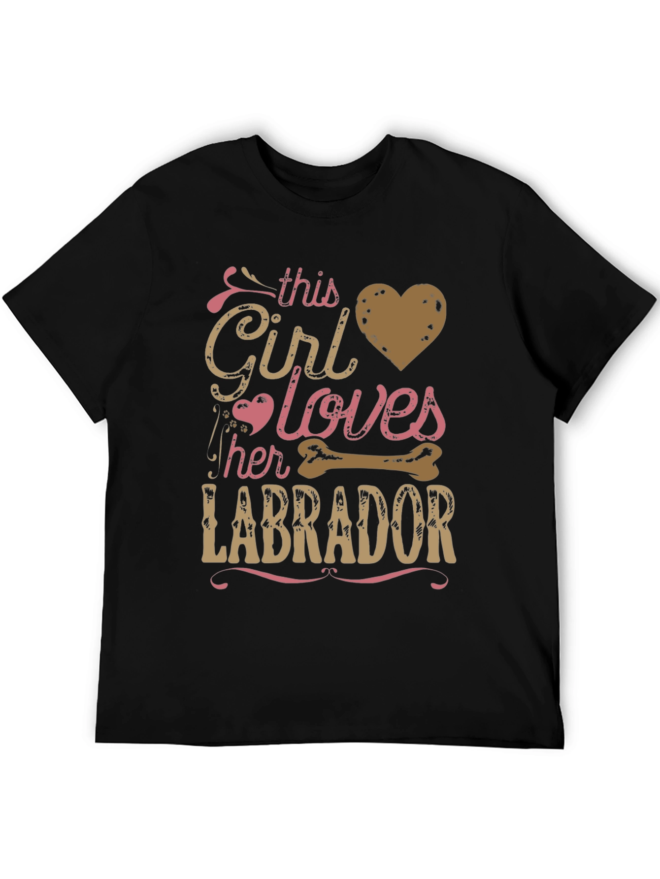 Black Girl Loves Labrador T-Shirt view 5