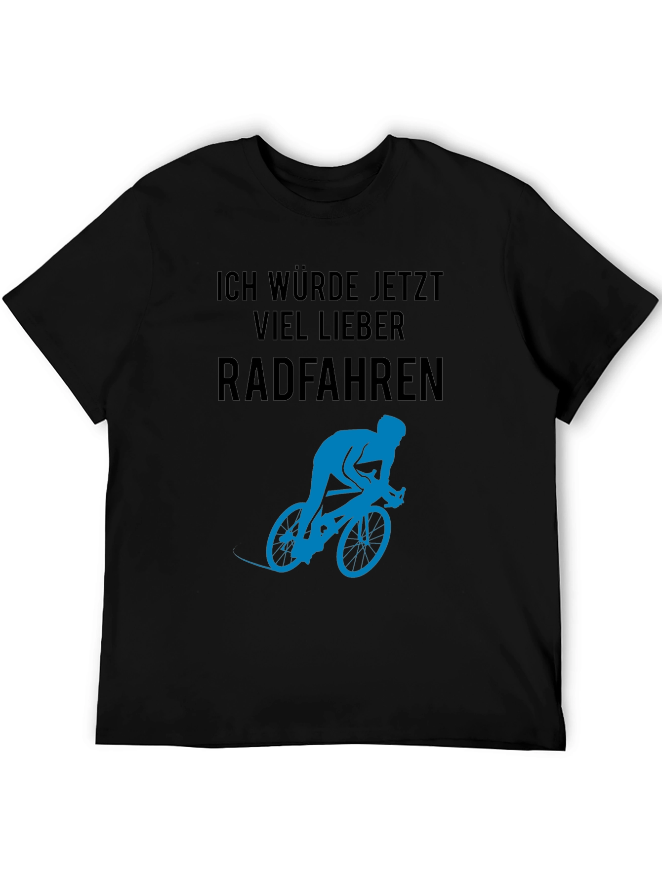 Black Ich Würde Jetzt Viel Lieber Radfahren T-Shirt view 5