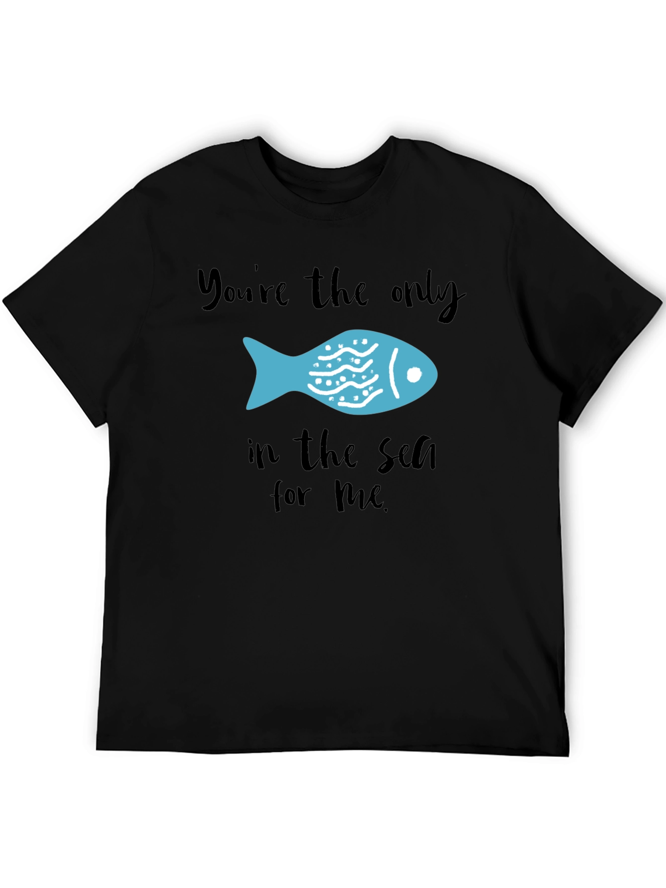 Black You're The Only Fish in the Sea Graphic T-Shirt view 5