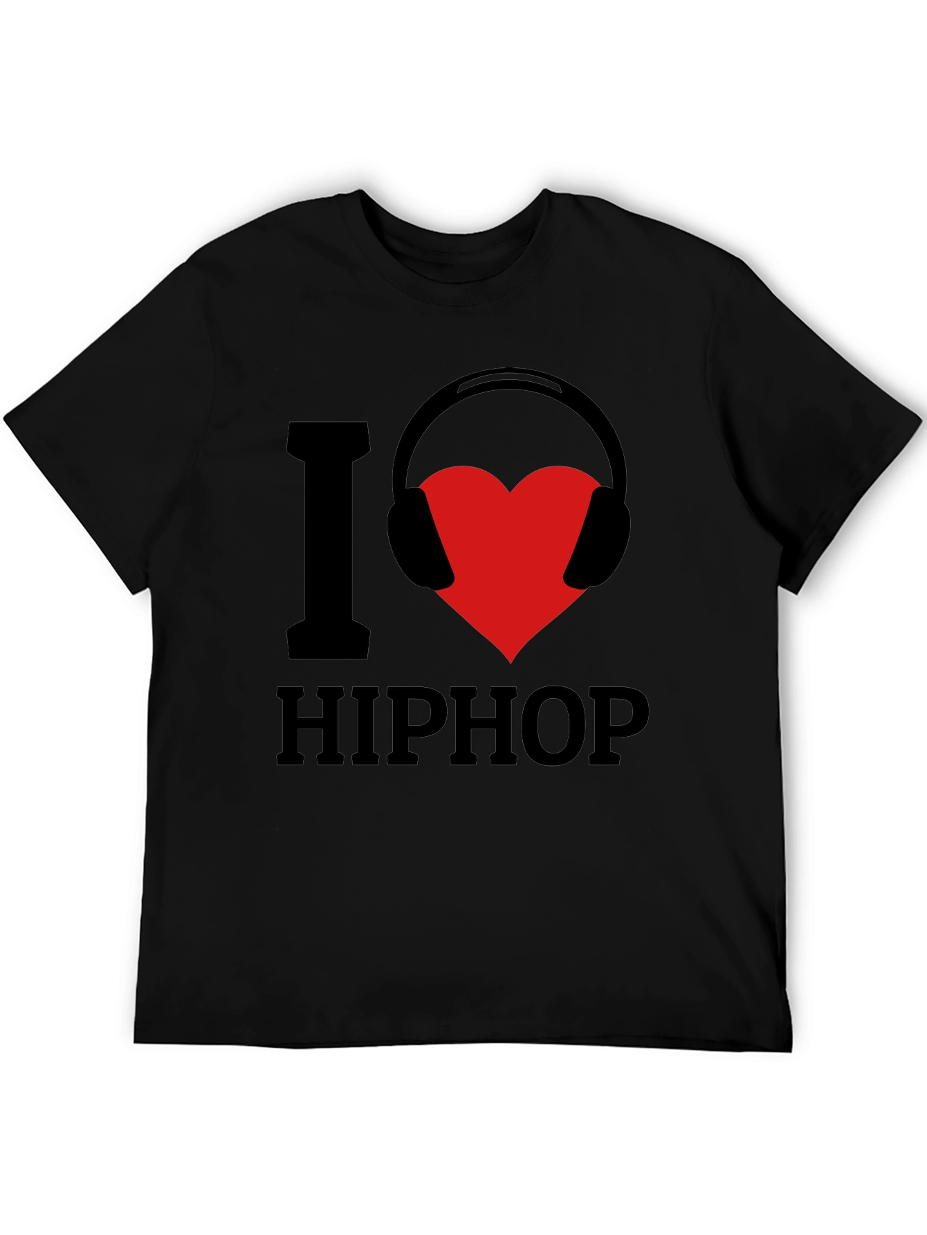 Black I Love Hip Hop Graphic T-Shirt view 5
