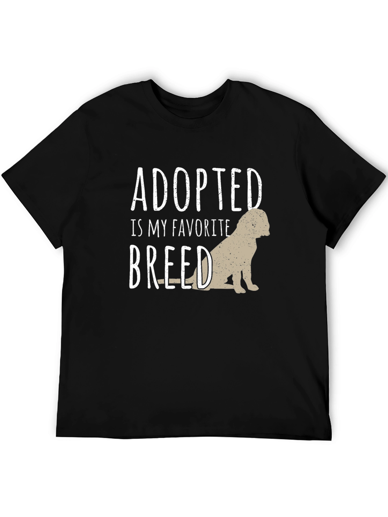 Black Adopted is My Favorite Breed T-Shirt view 5