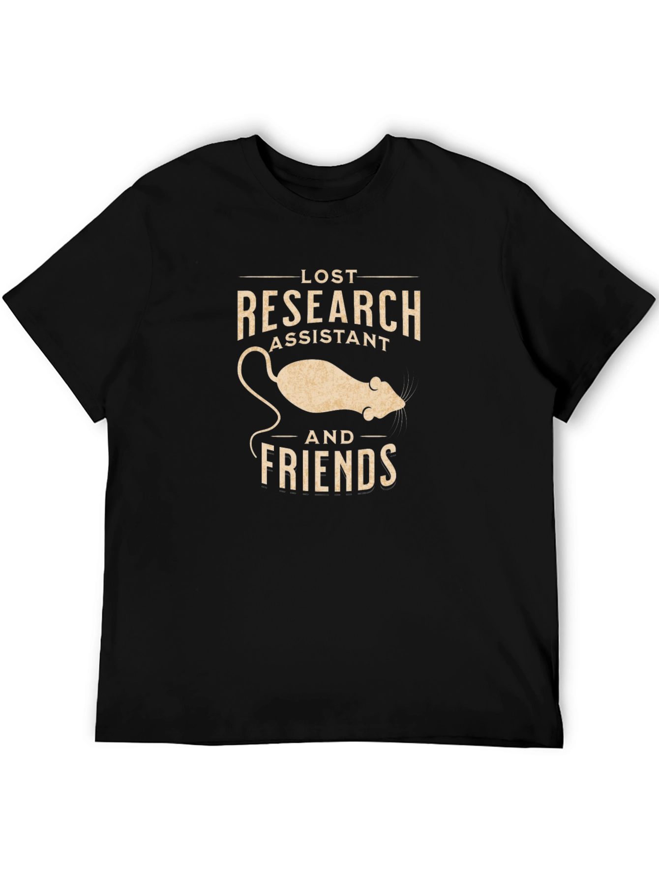 Black Lost Research Assistant T-Shirt view 5