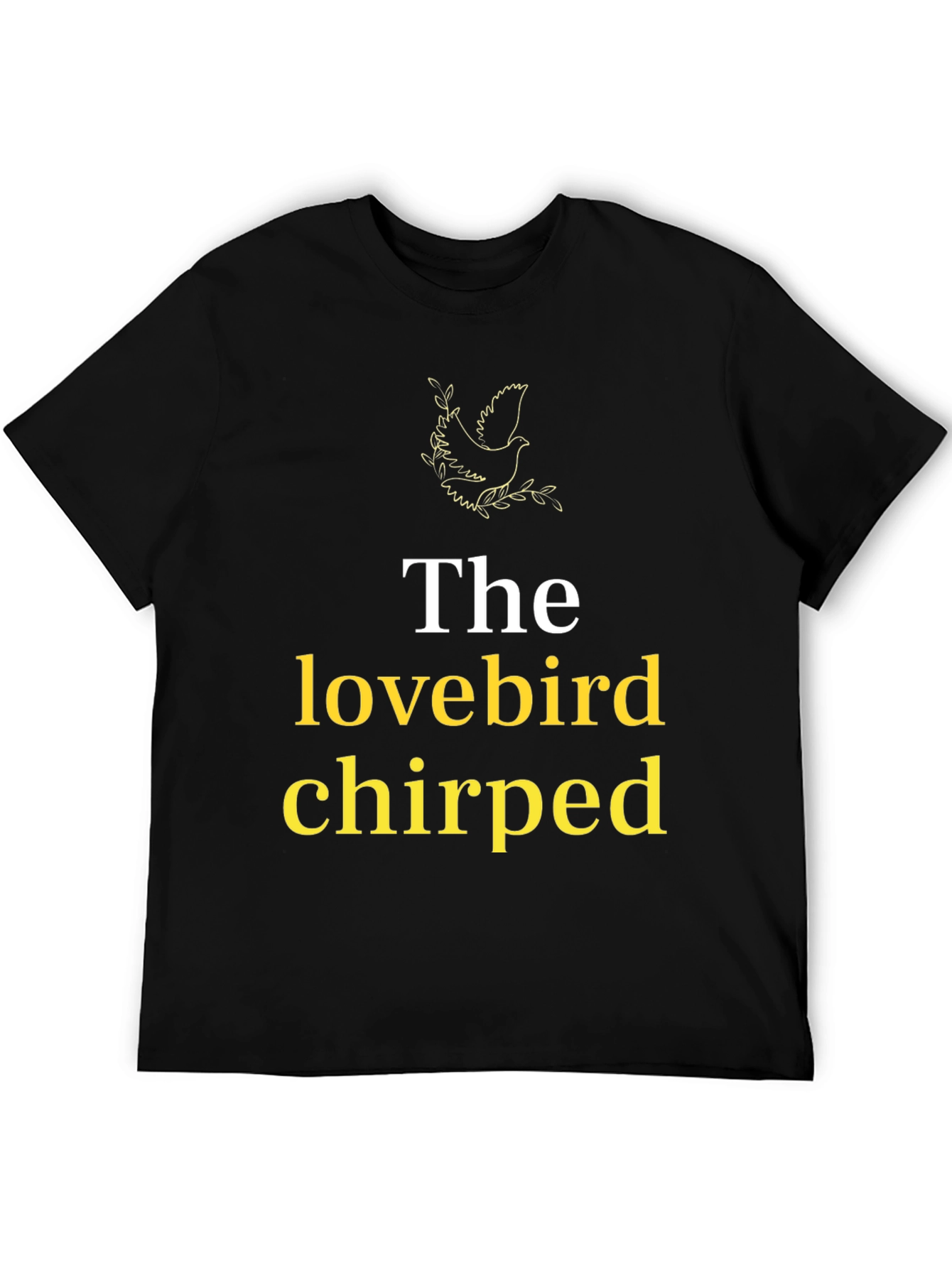 Black The Lovebird Chirped T-Shirt - Soft Cotton Blend view 5