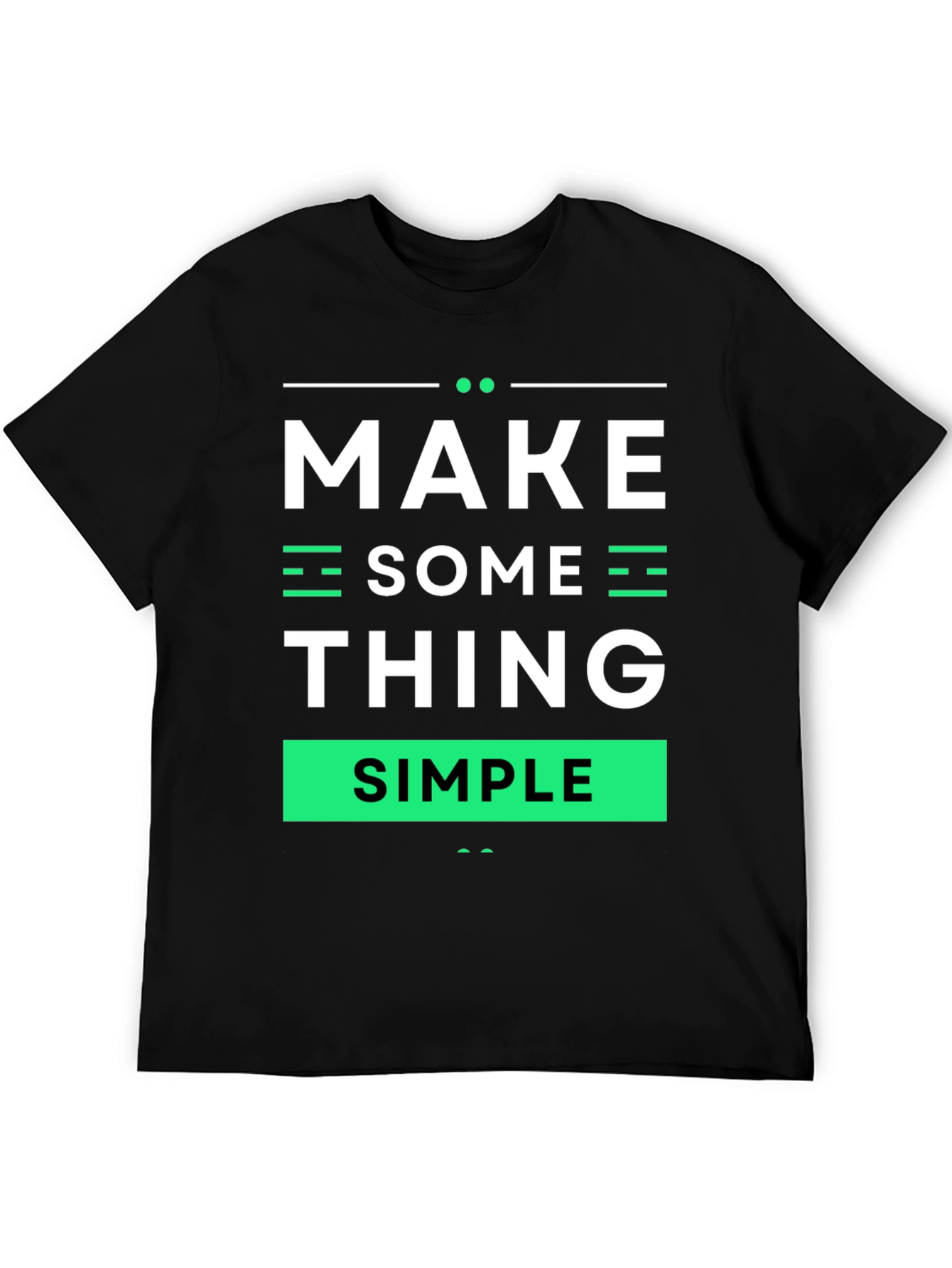 Black Make Something Simple Graphic Tee view 5