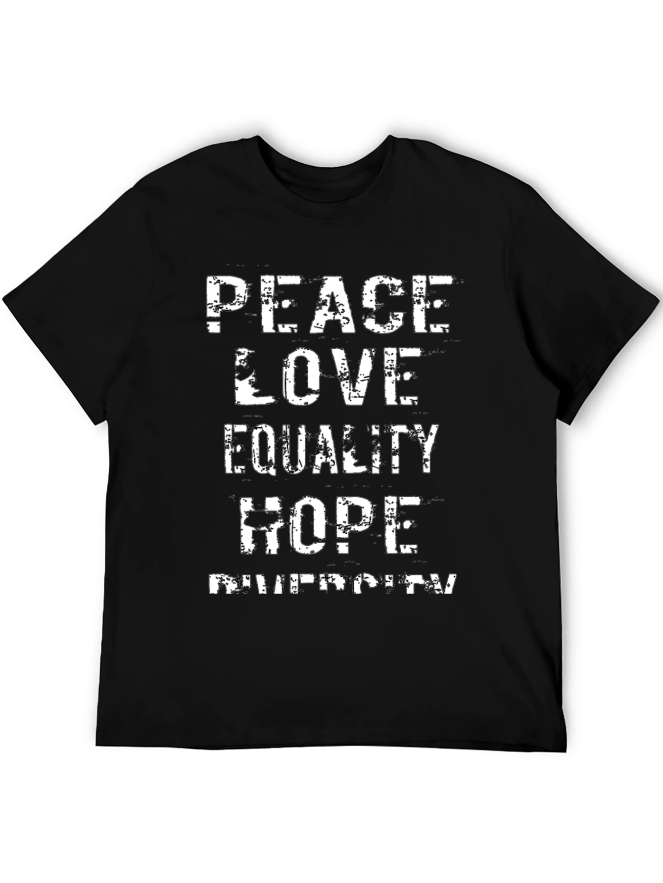 Black Peace Love Equality Hope Diversity T-Shirt view 5