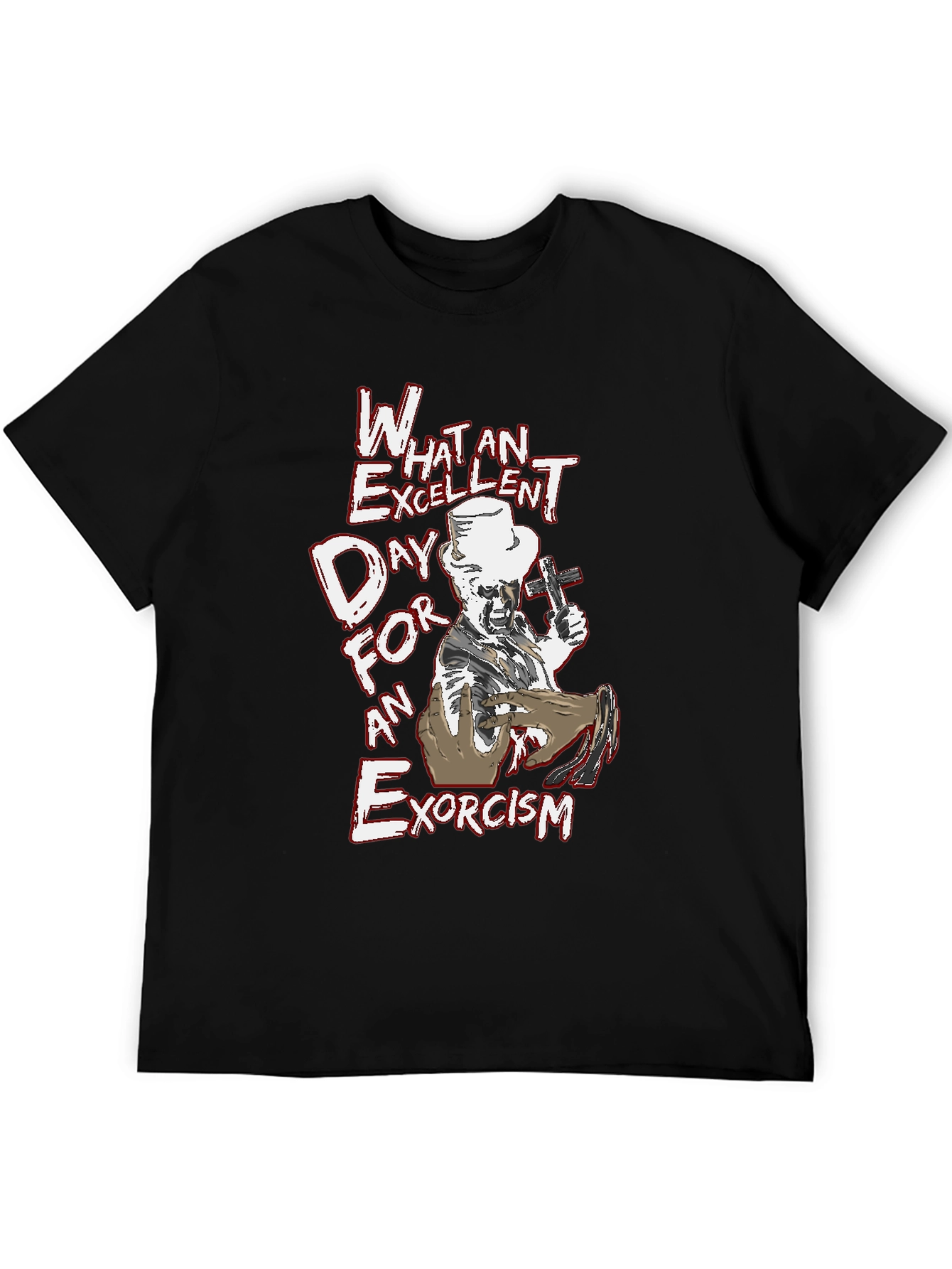 Black Excellent Exorcism T-Shirt - Bold Graphic Tee view 5