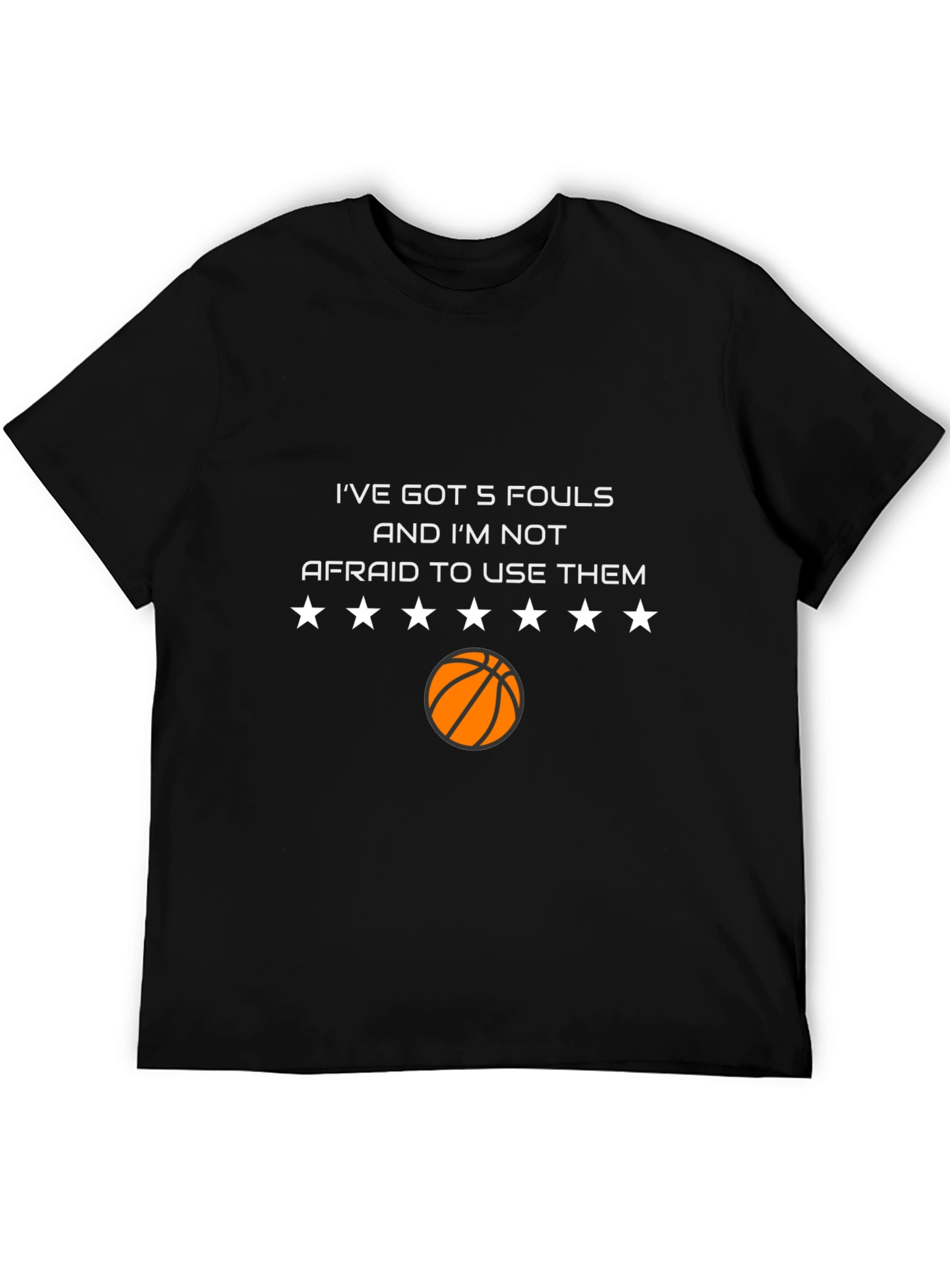 Black I've Got 5 Fouls Basketball T-Shirt view 5