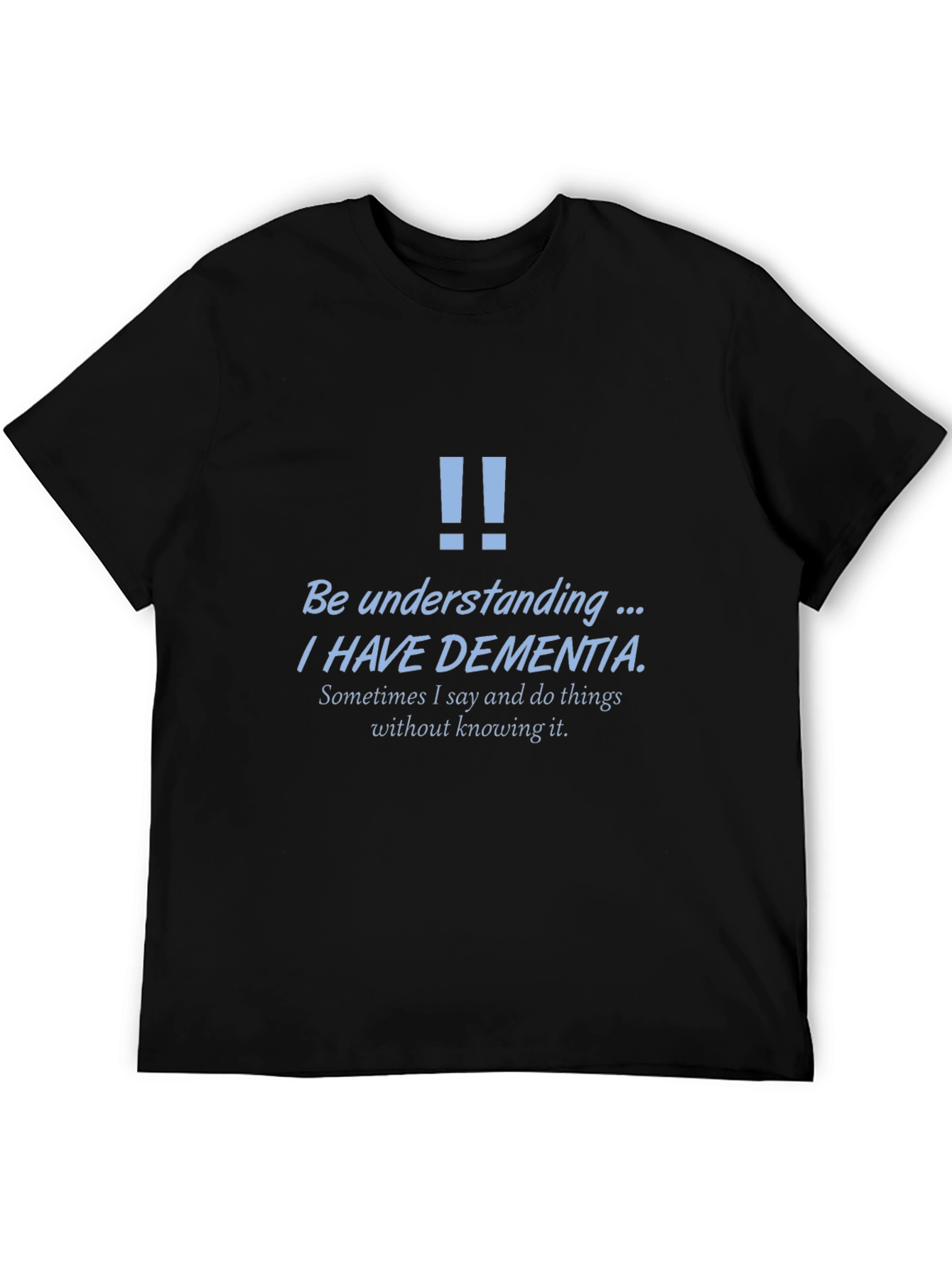 Black Dementia Awareness Graphic Tee - Be Understanding view 5